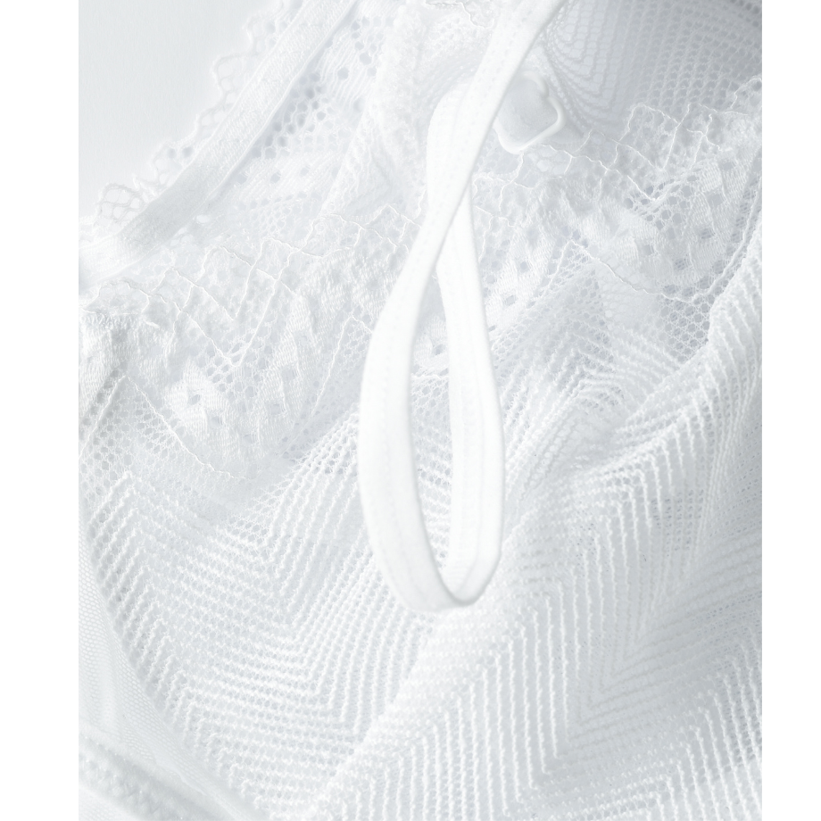White Lace Plunge Teddy