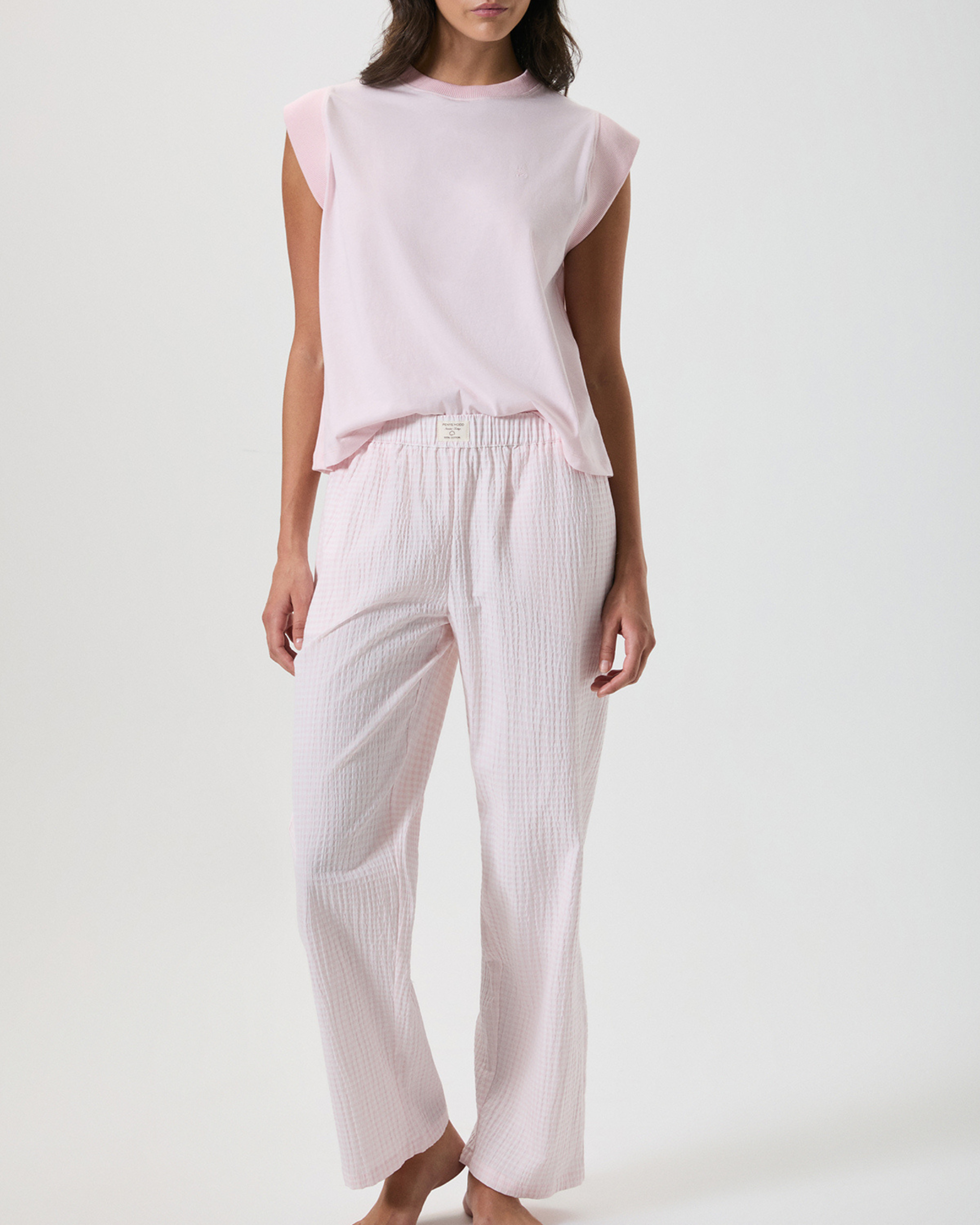 Pink boucle pajama set