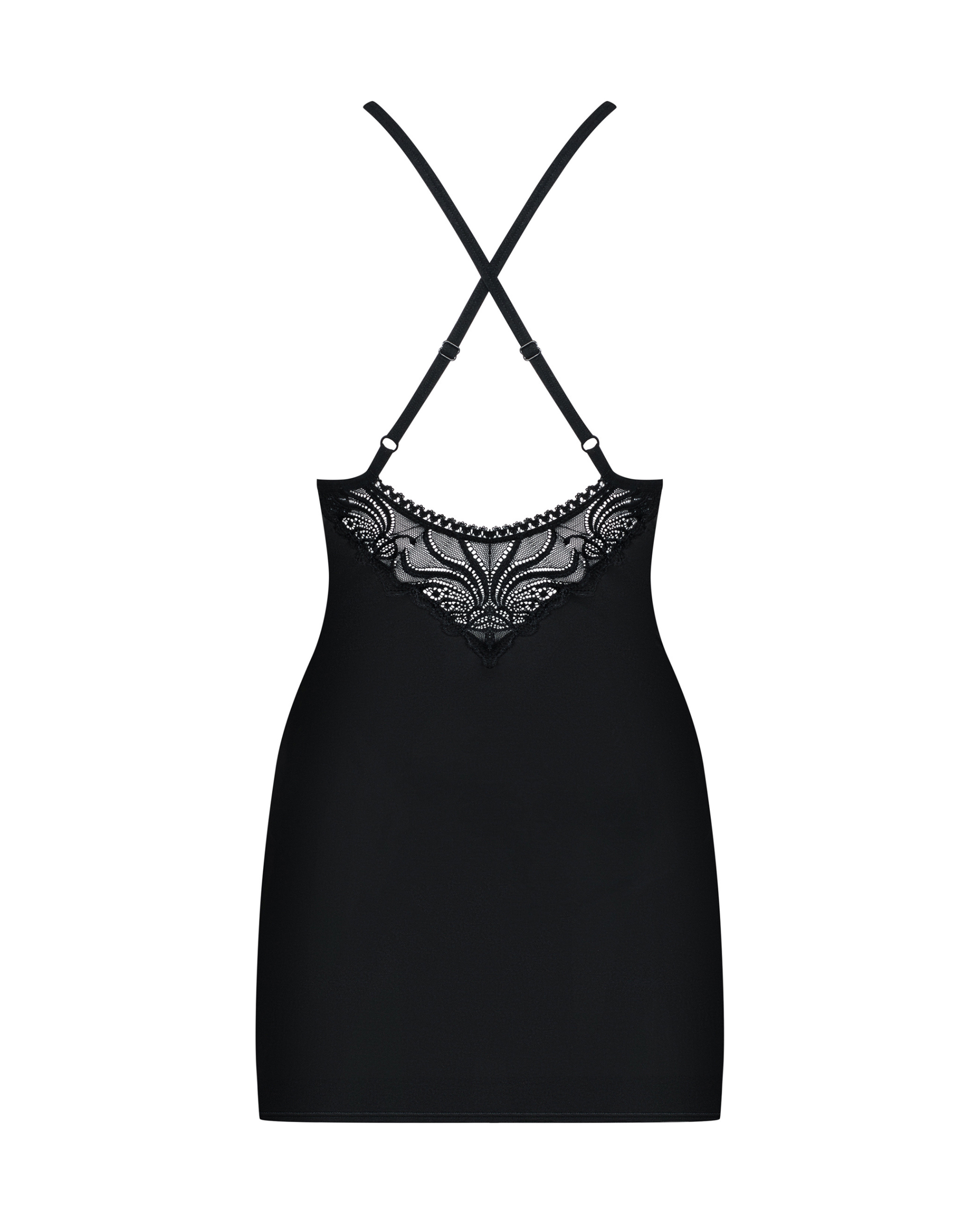 Black Silky Lace Chemise