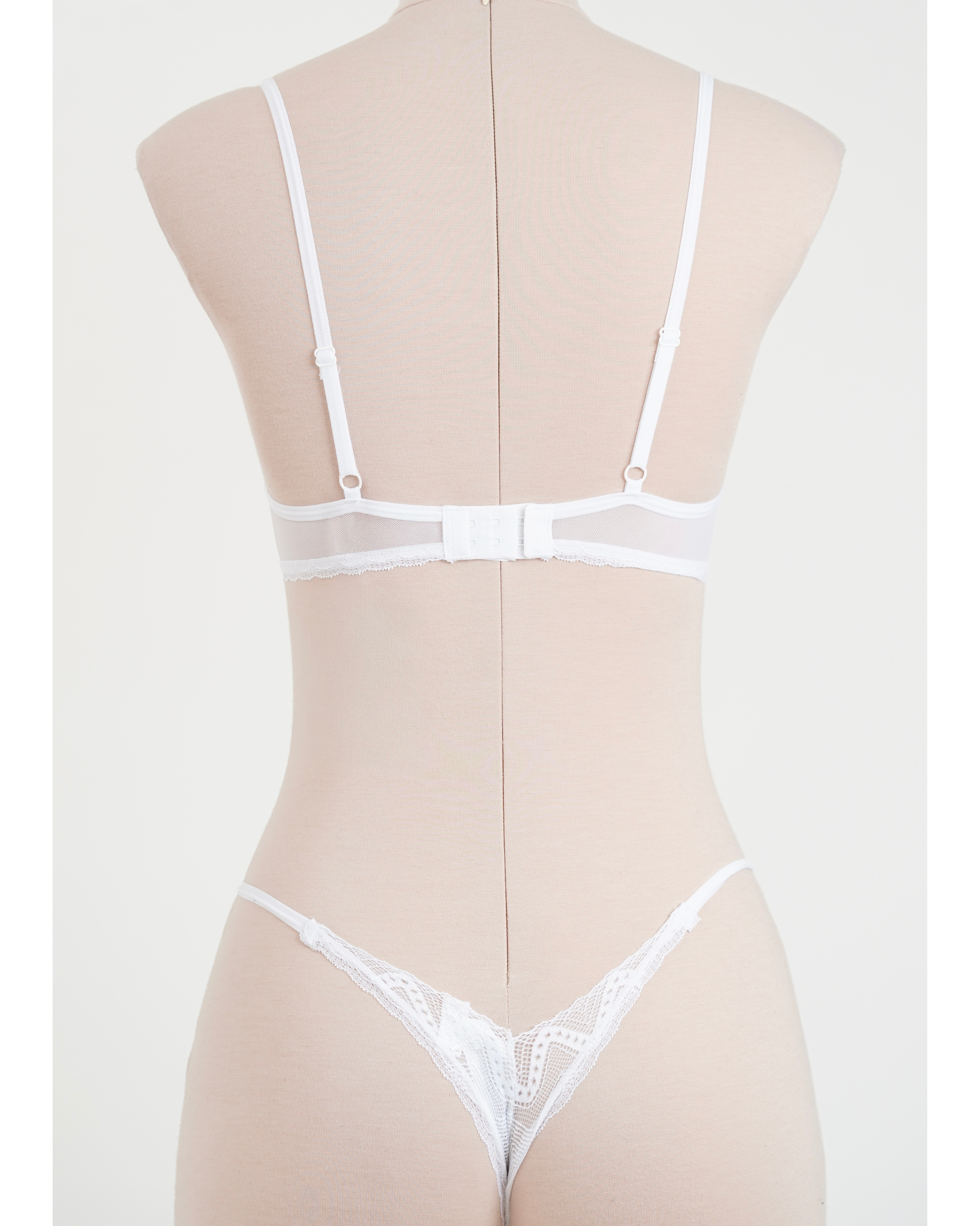 White Lace Bra & Thong Set