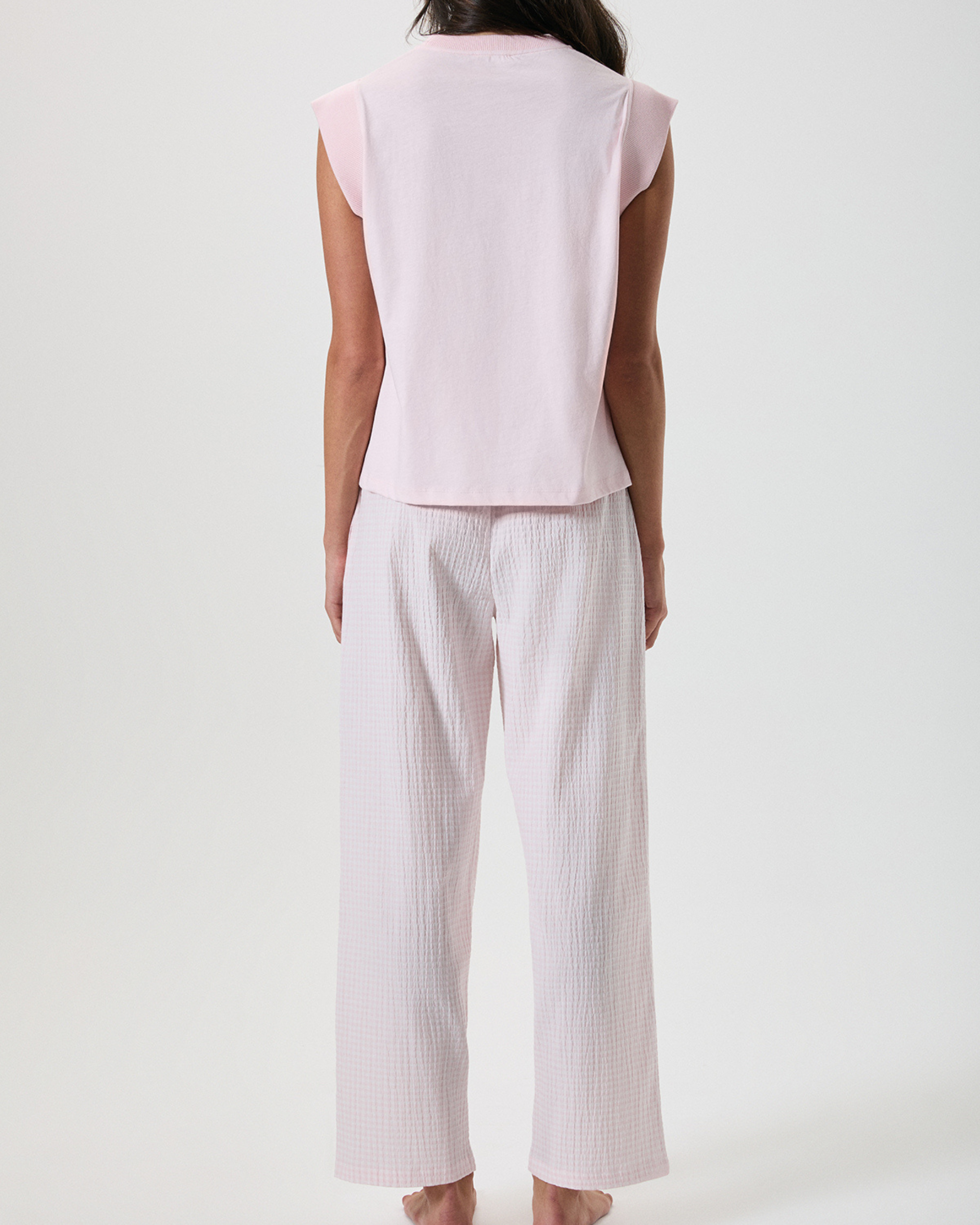 Pink boucle pajama set