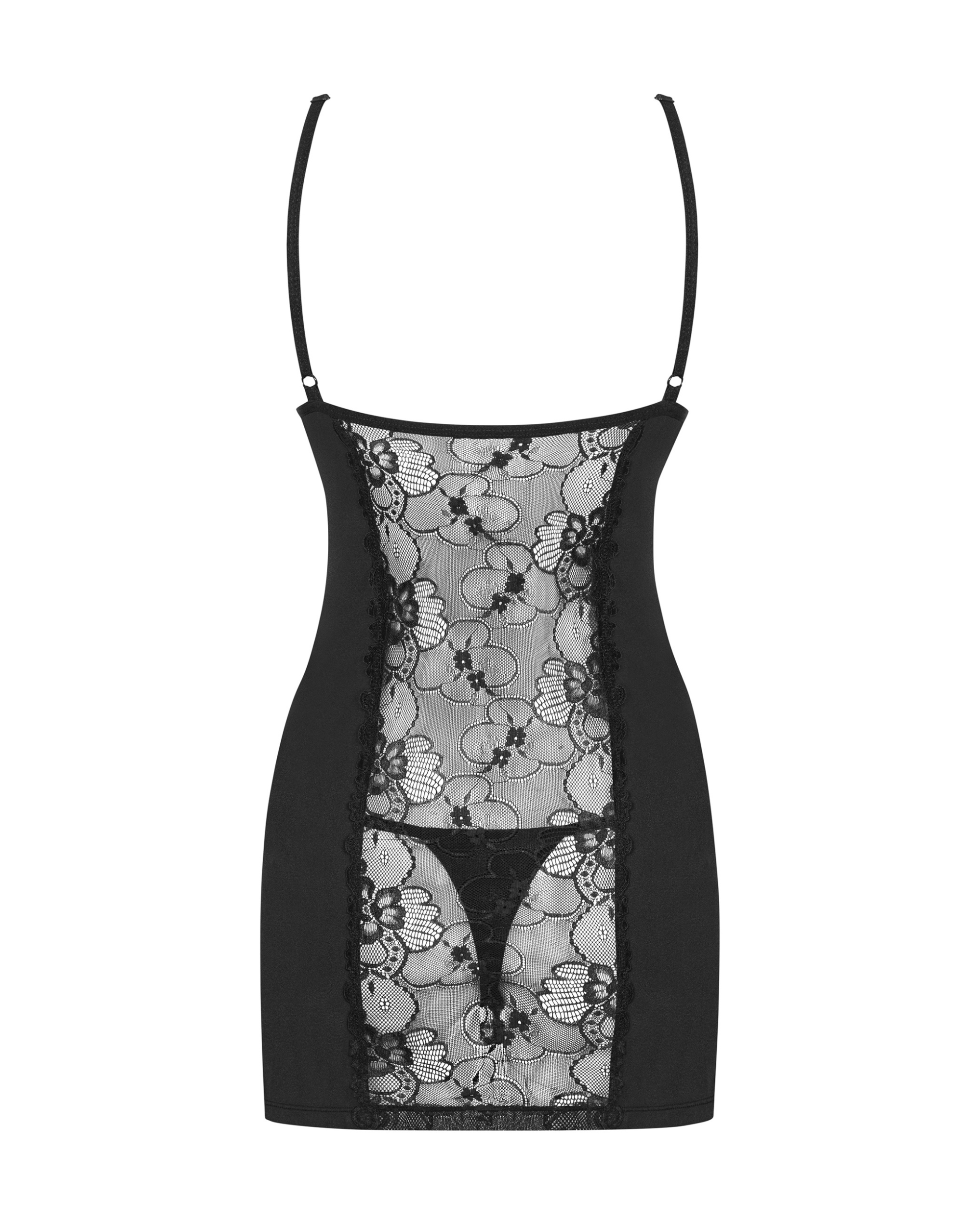 Black Sheer Chemise Set