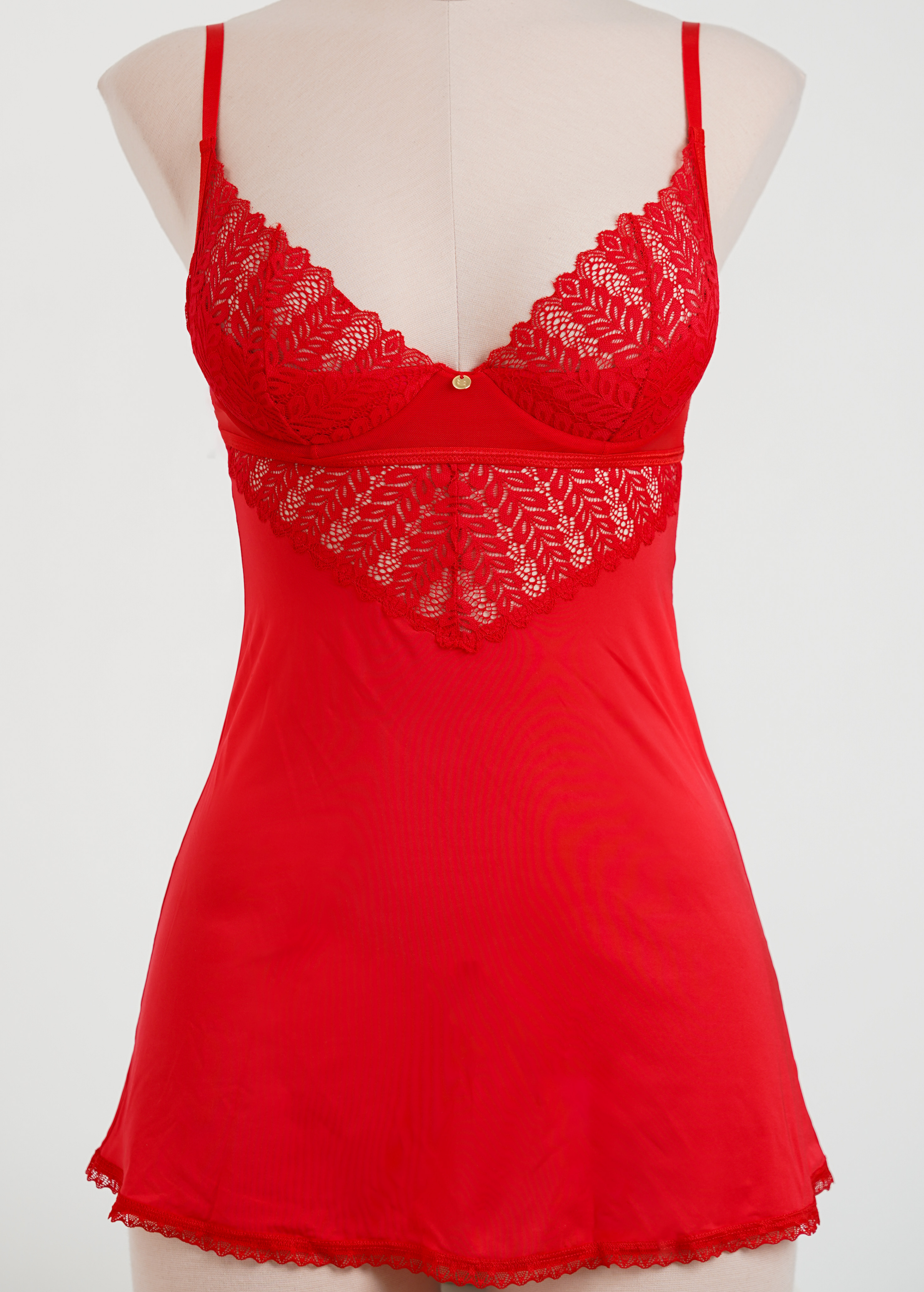 Red Lace Chemise & Thong