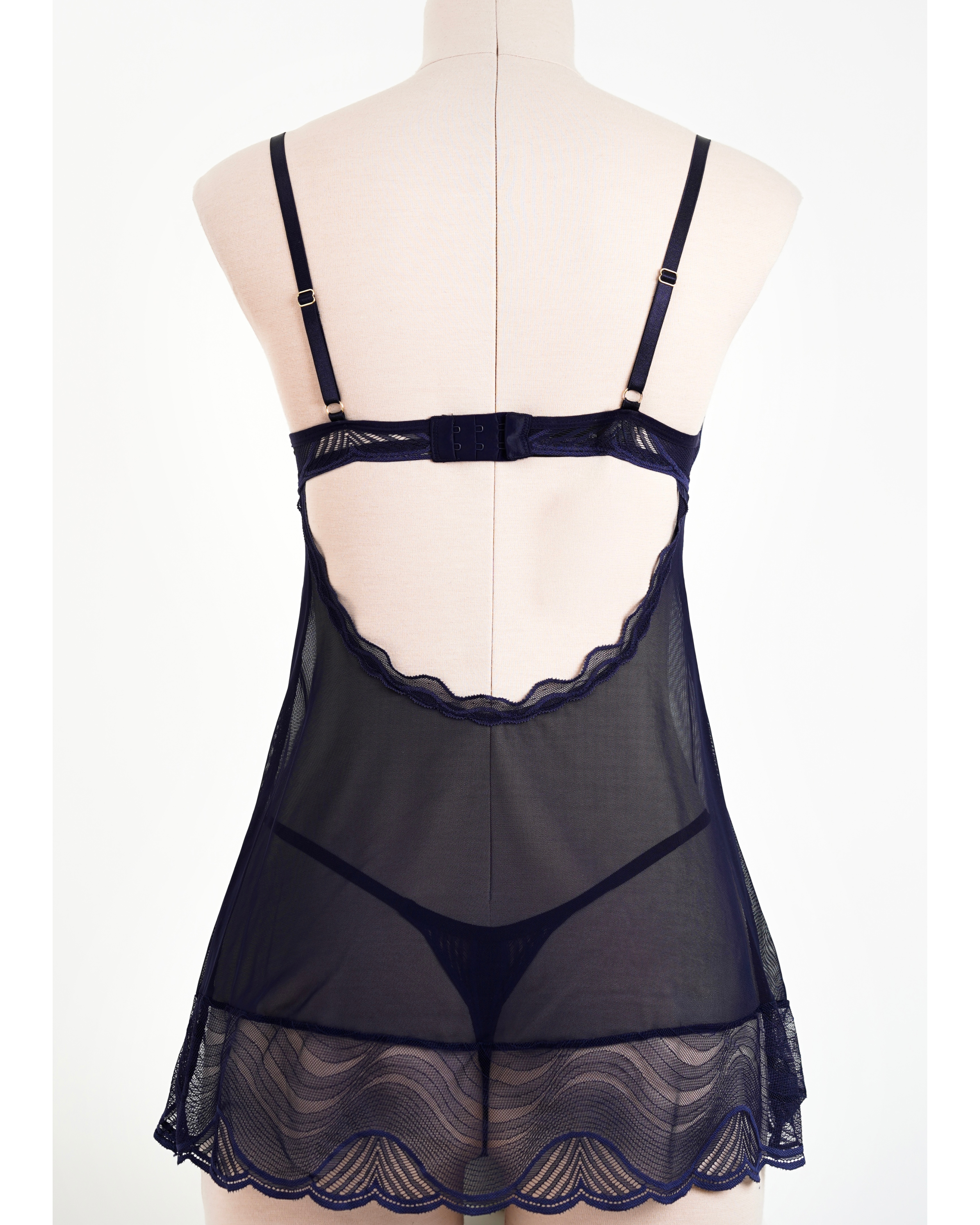 Navy Lace Chemise