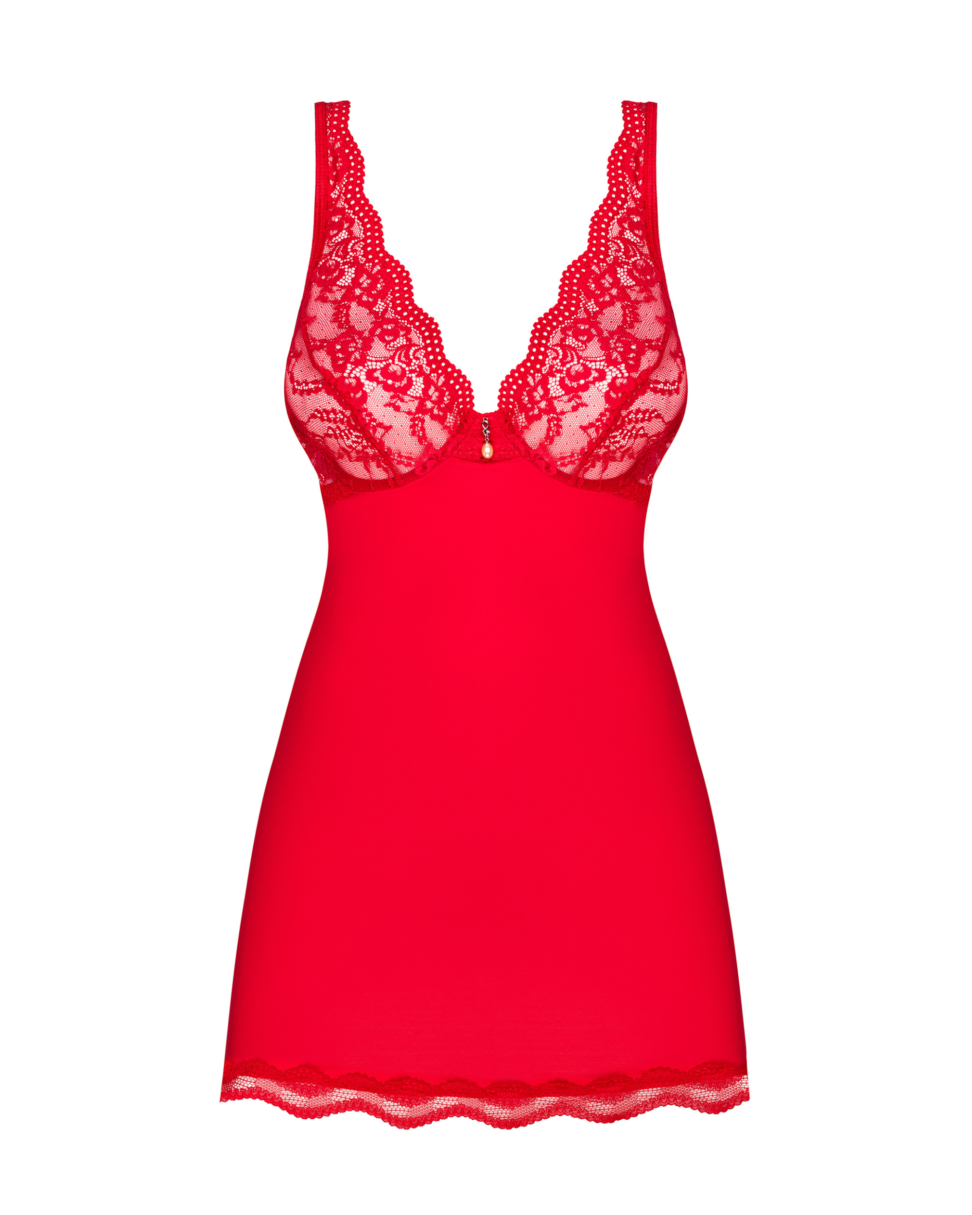 Red Satin Babydoll