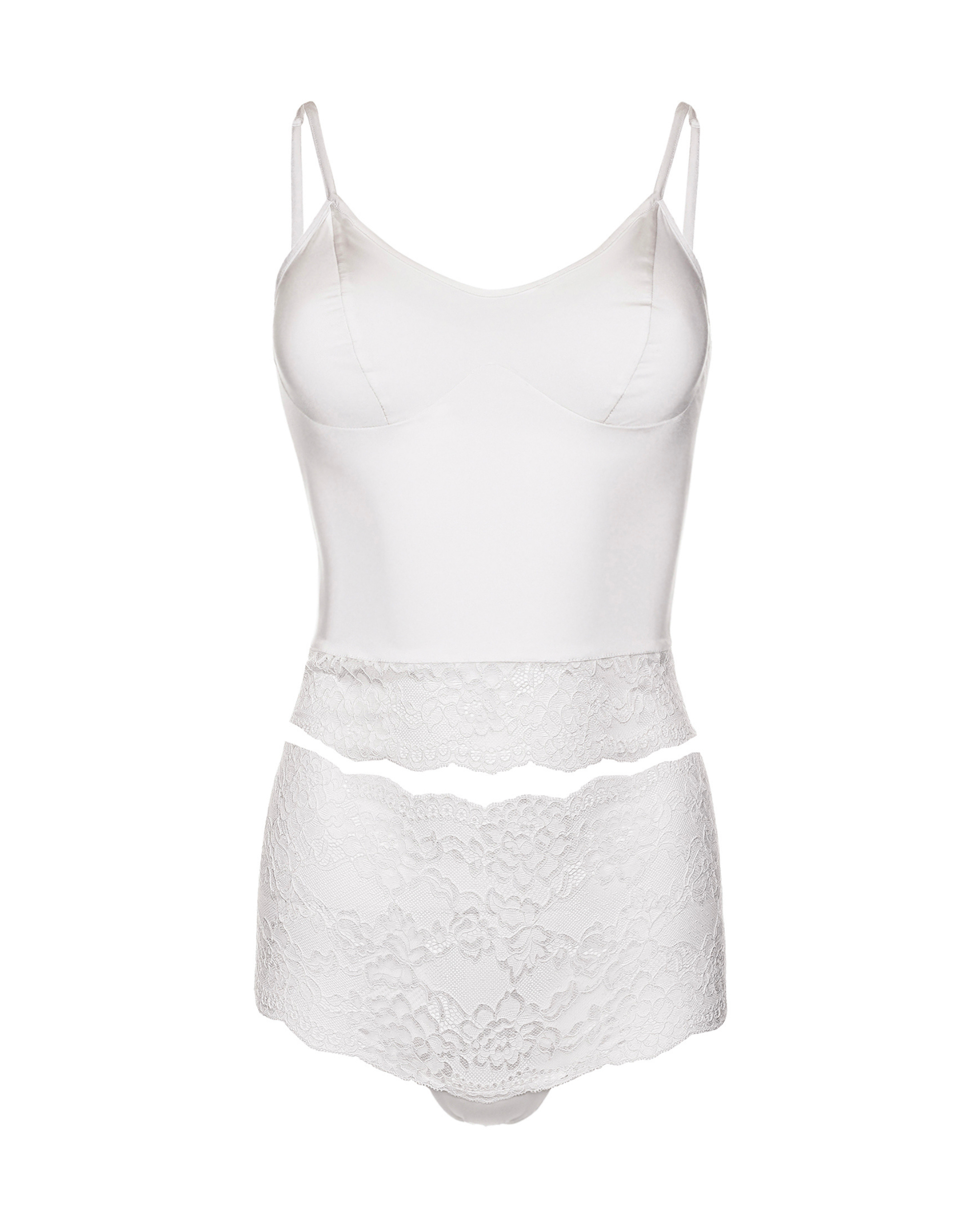 Lace Crop Top Shorts Set