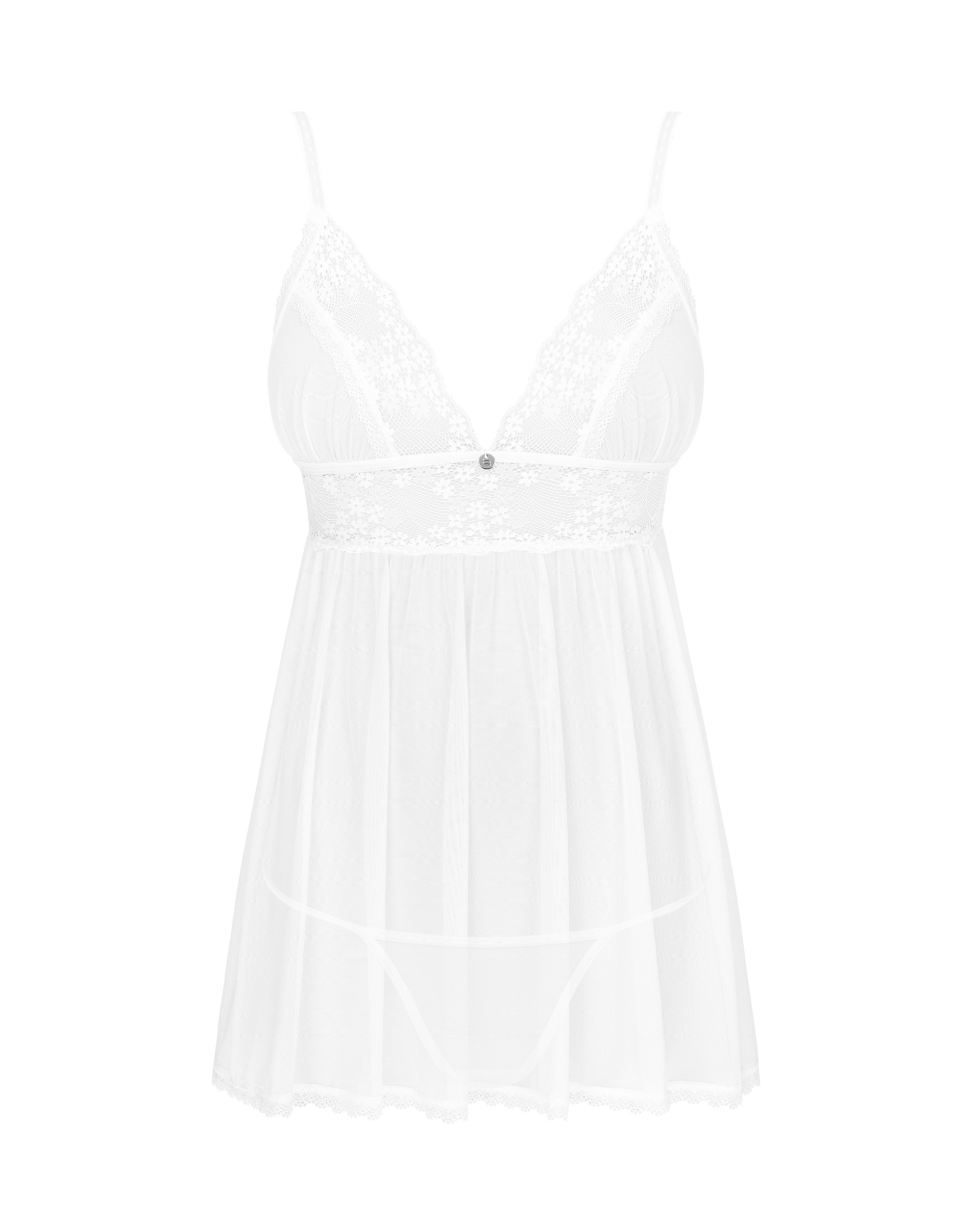 White Floral Babydoll Set