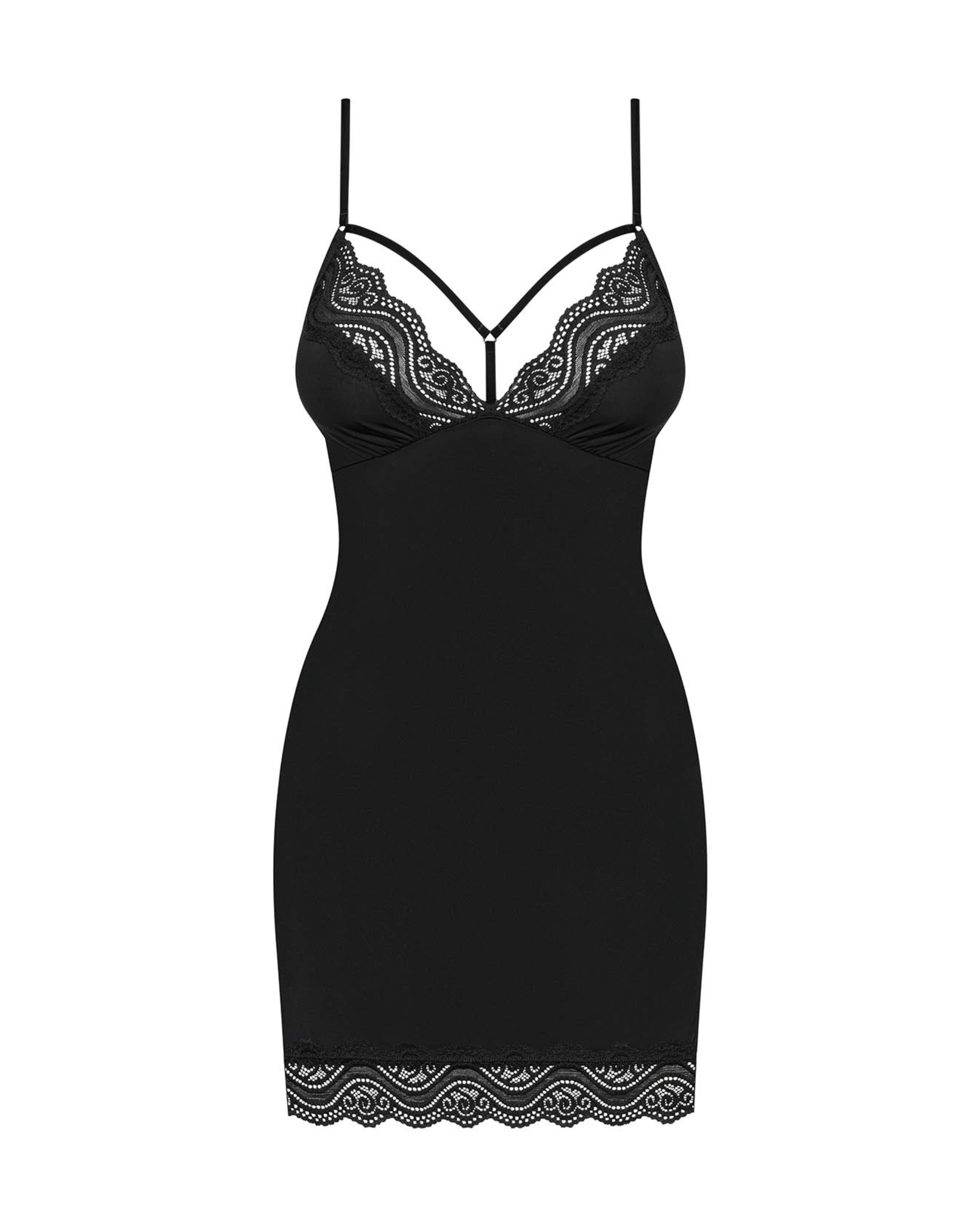Black body-hugging Chemise