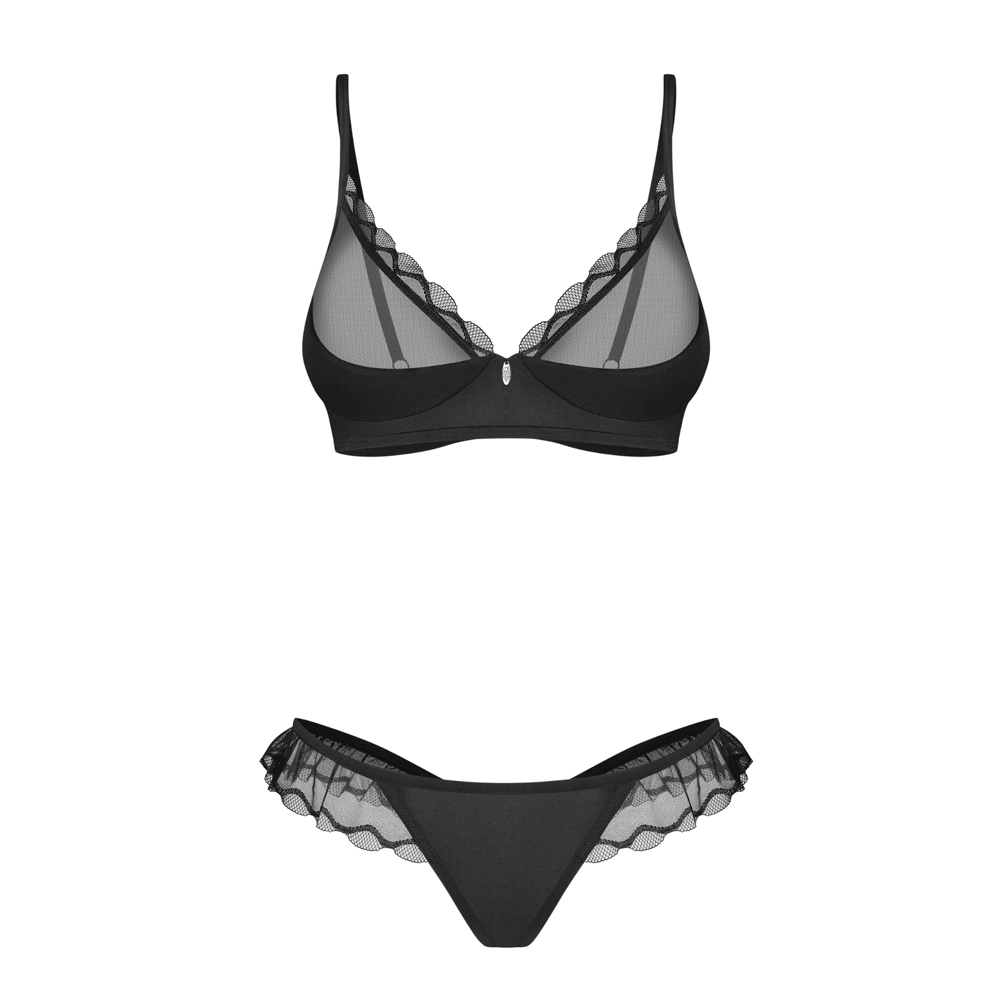 Stelisa Black Bra & Thong Set