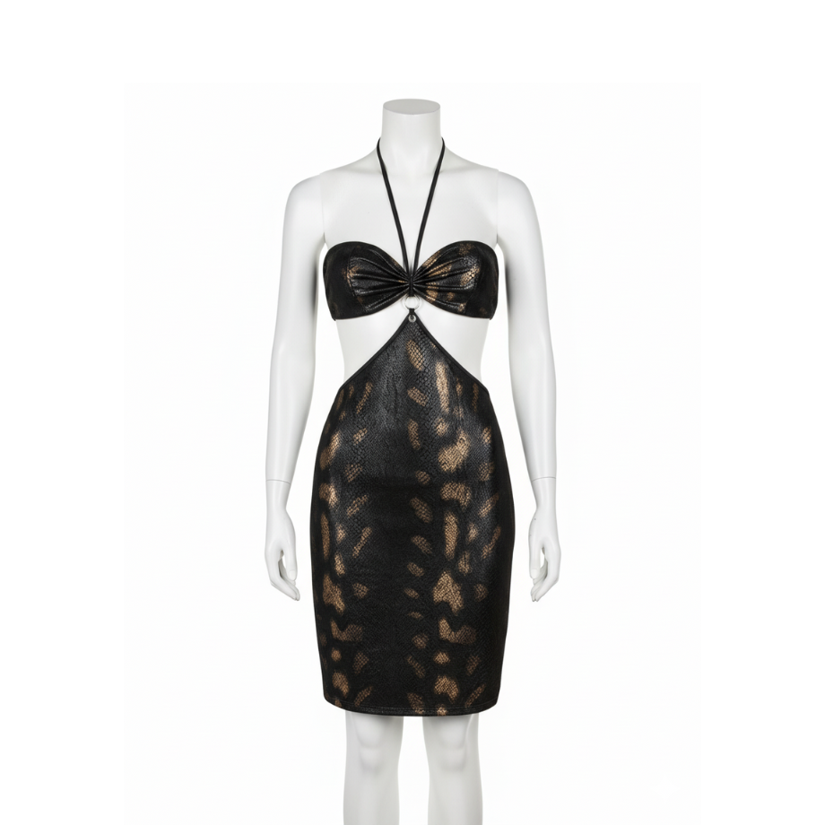 Glossy Bandeau Dress