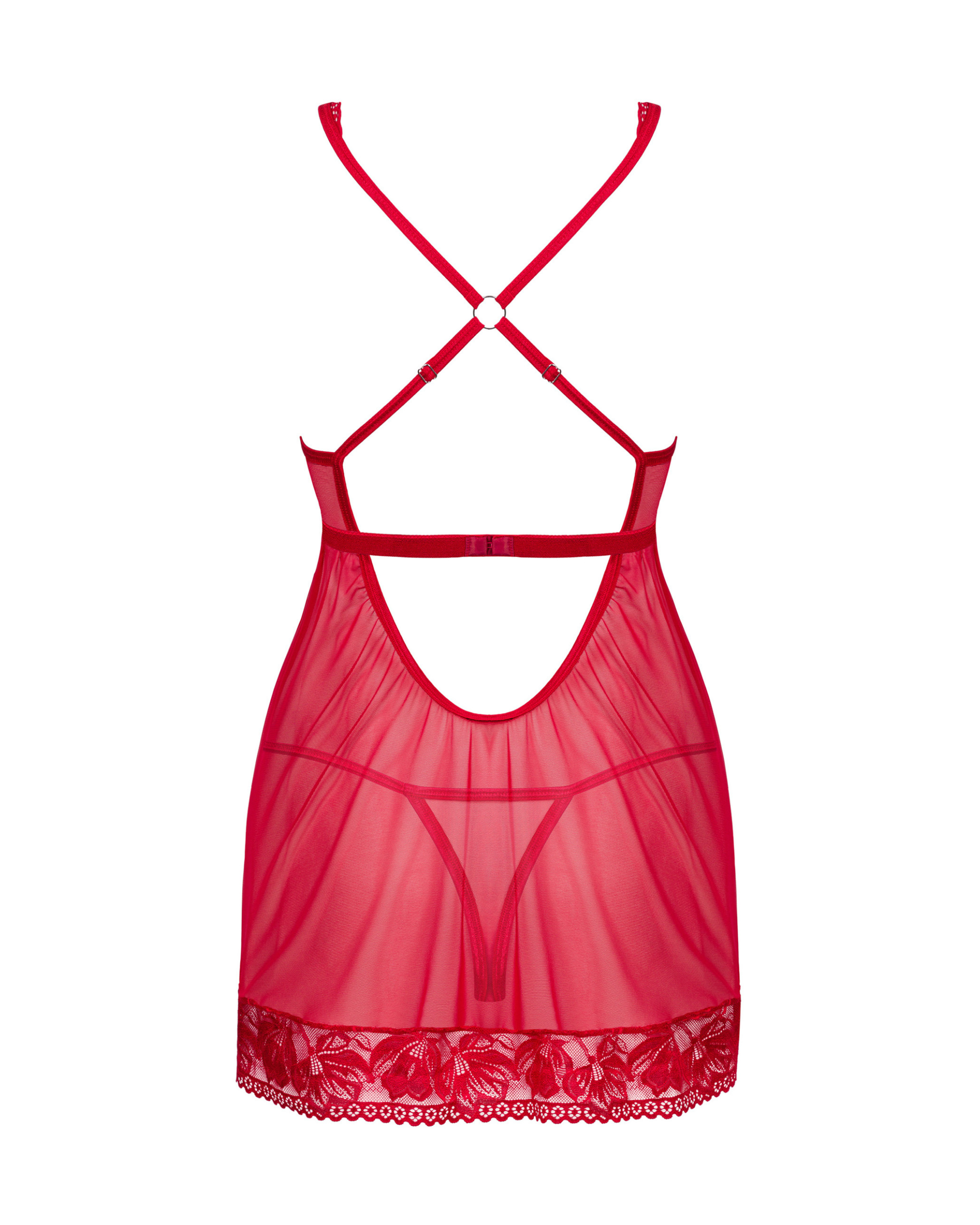 Red Lace Underwire Babydoll