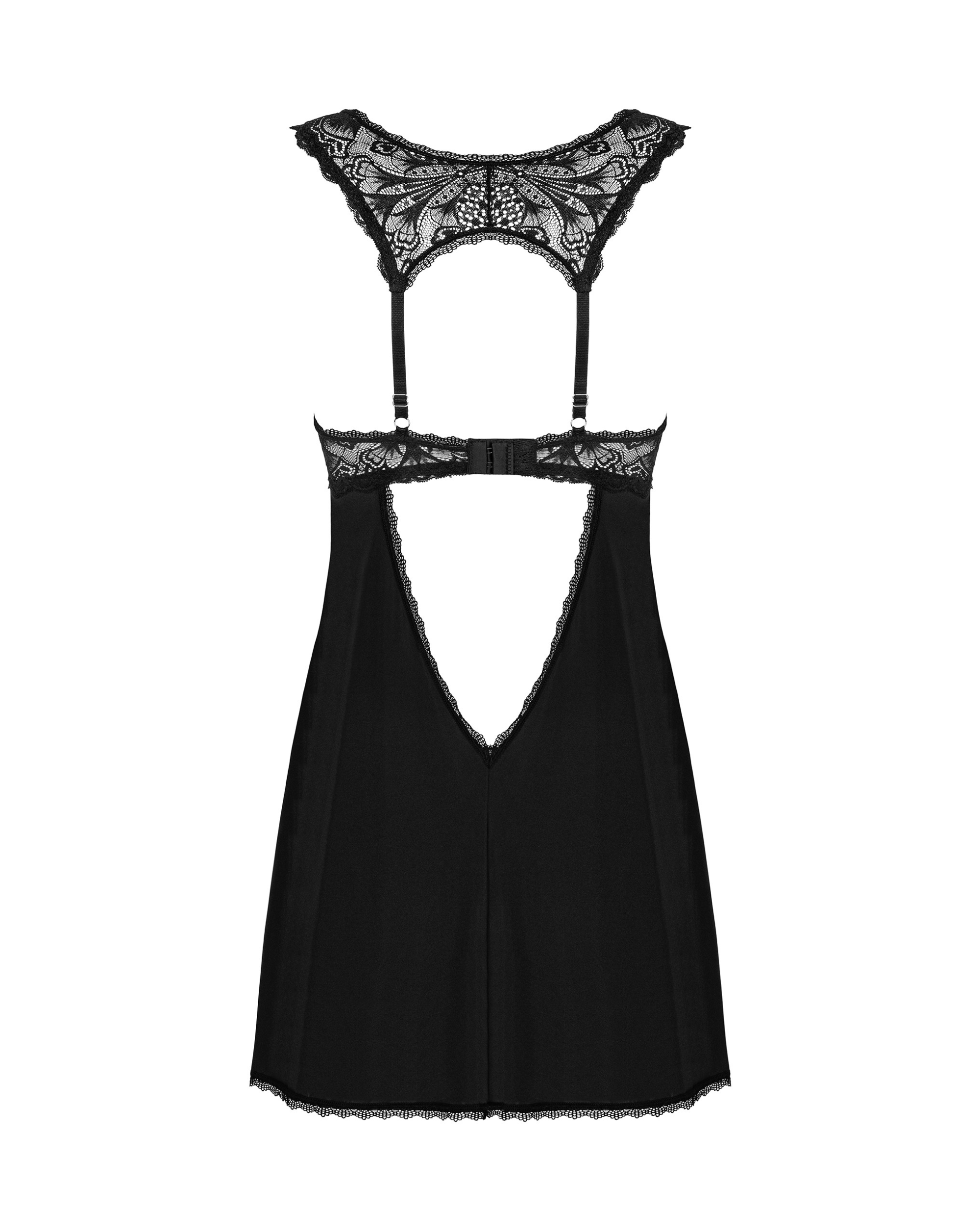 Black Lace Floral Babydoll