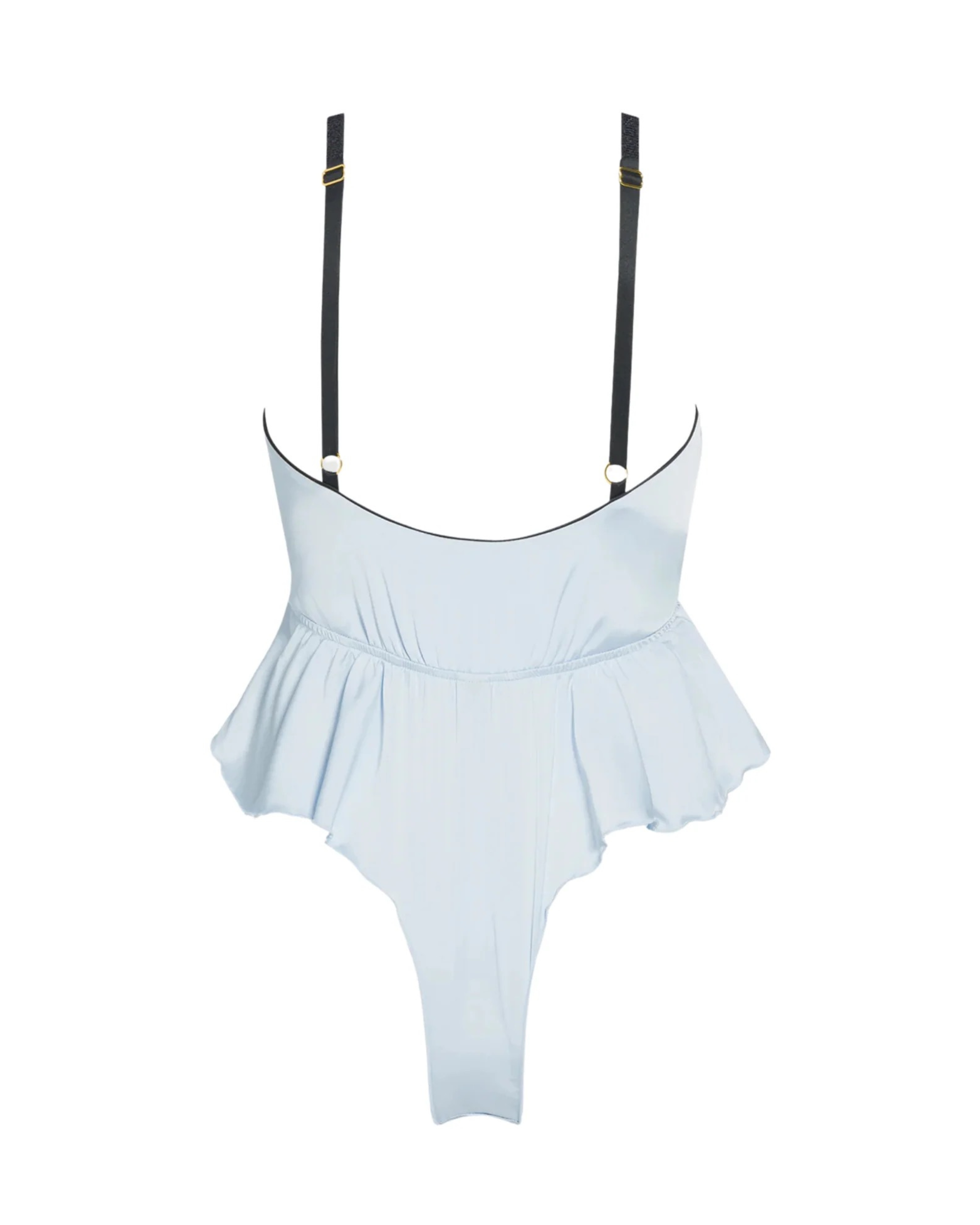 Light Blue Satin Romper