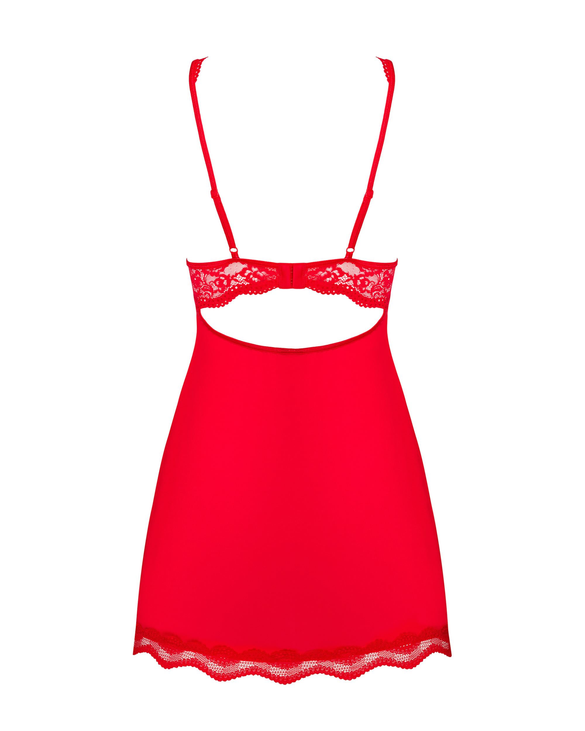 Red Satin Babydoll