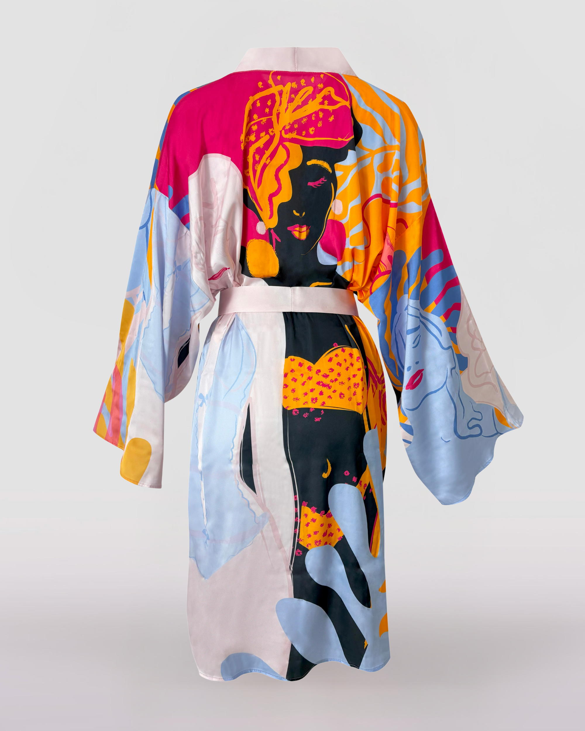 Multicolor Kimono Robe