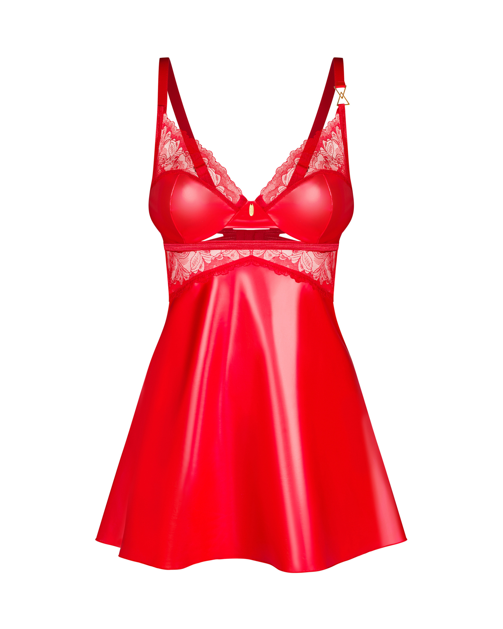 Aliosa leather-look chemise