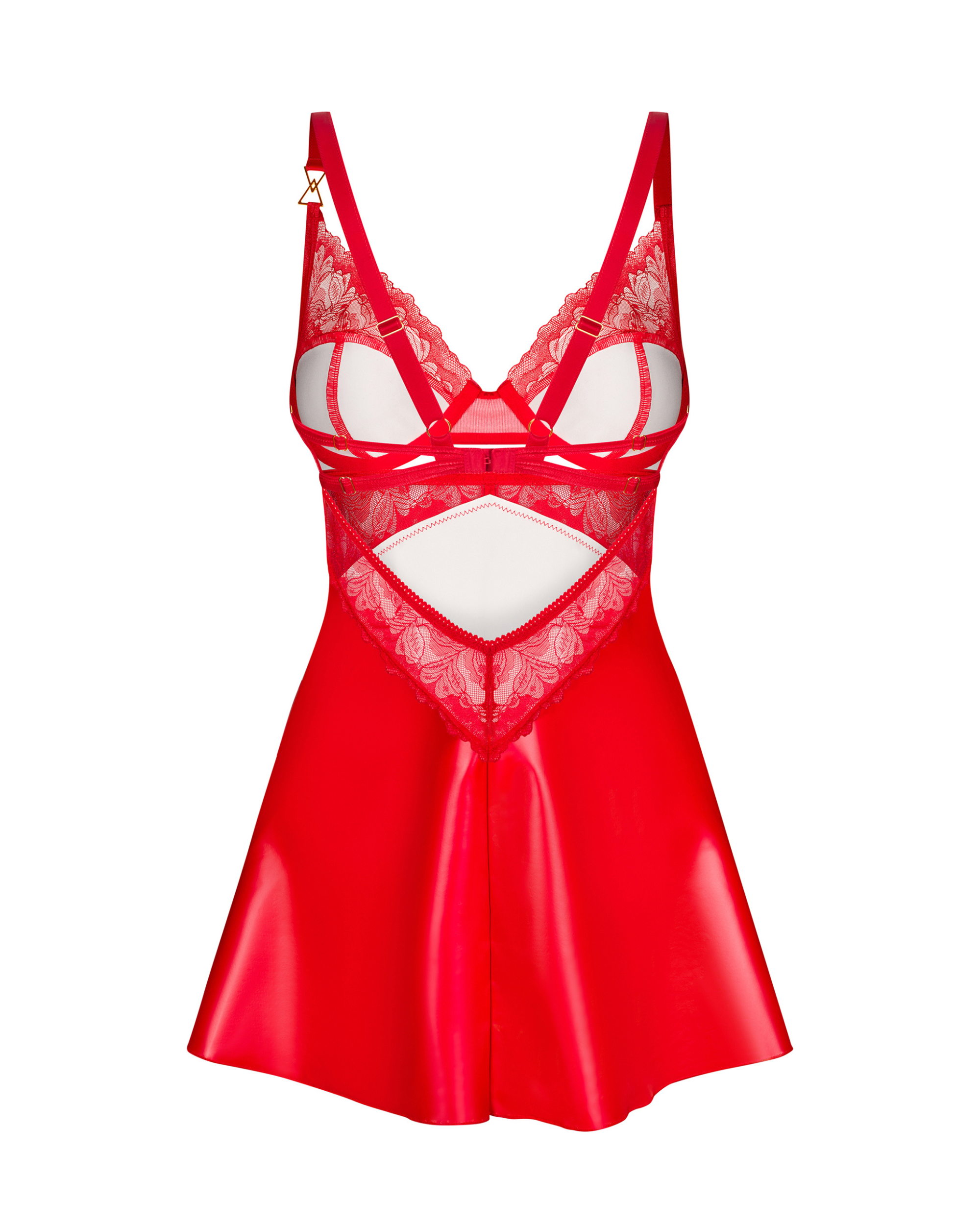 Aliosa leather-look chemise