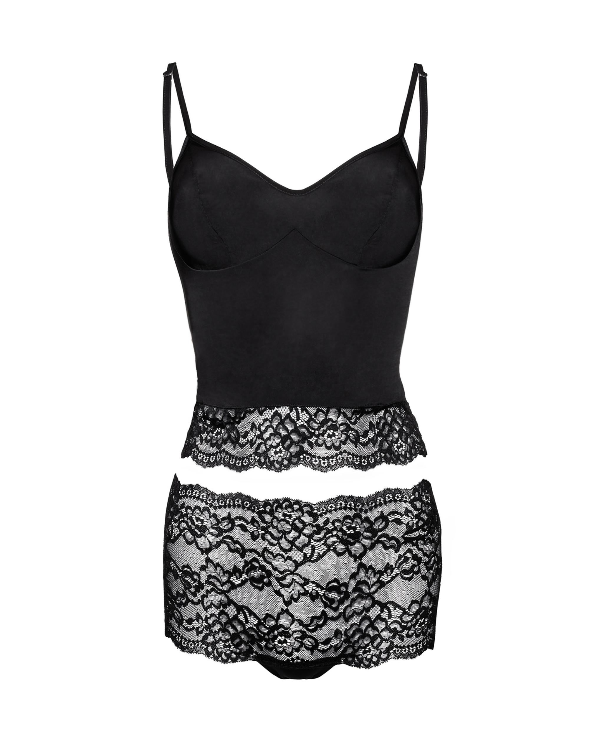 Lace Crop Top Shorts Set