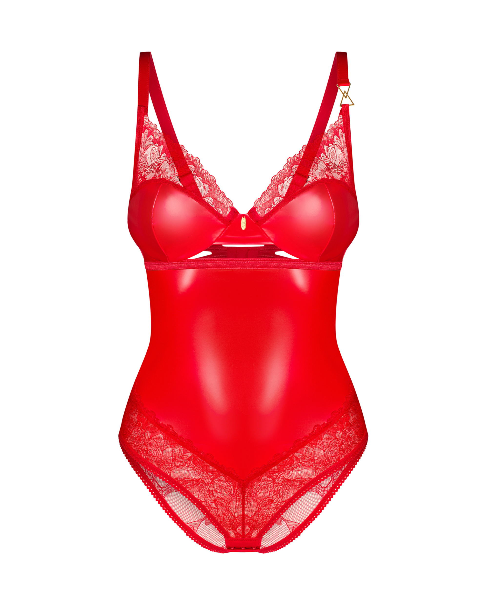 Aliosa leather-look teddy