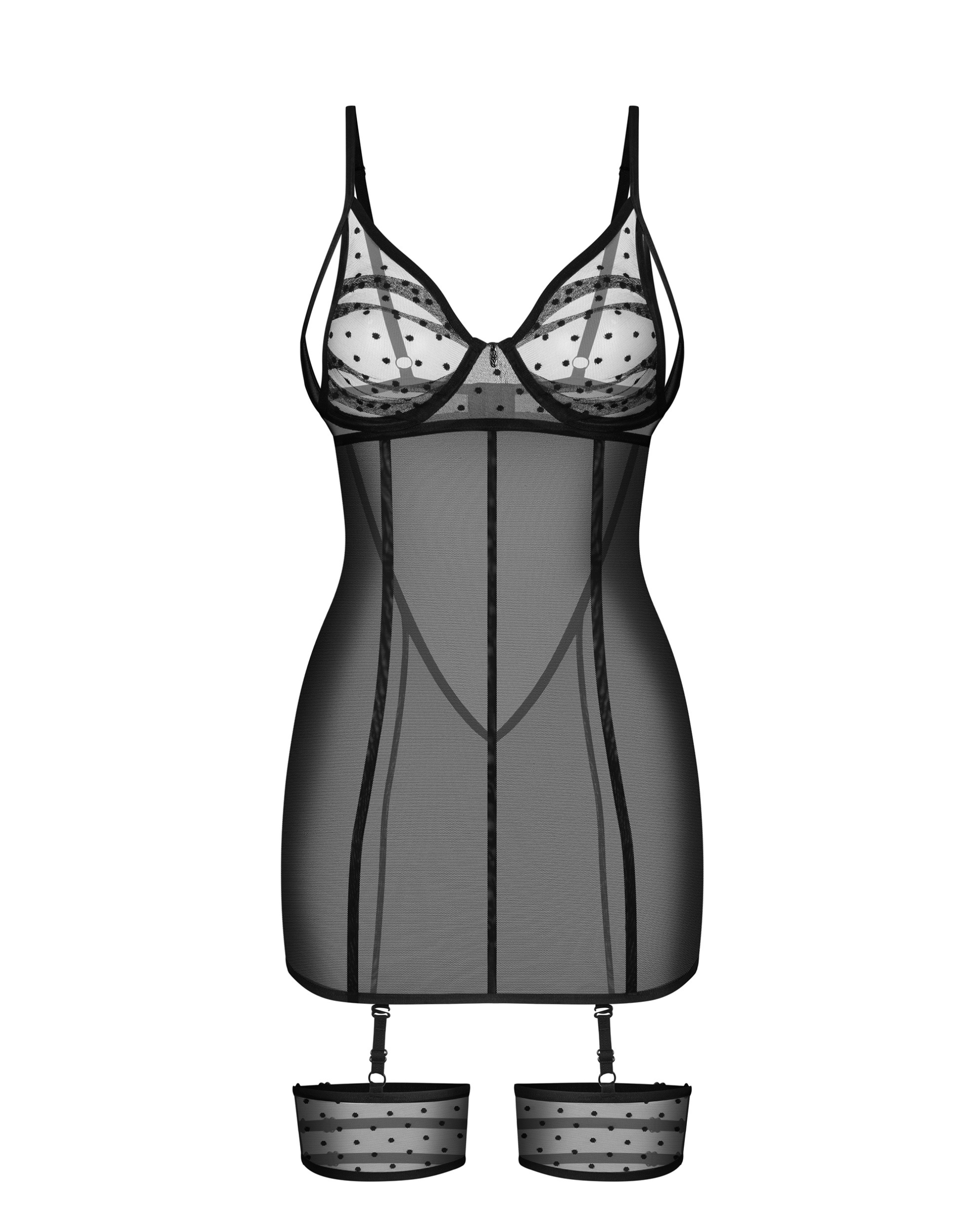 Black Sheer Garter Chemise