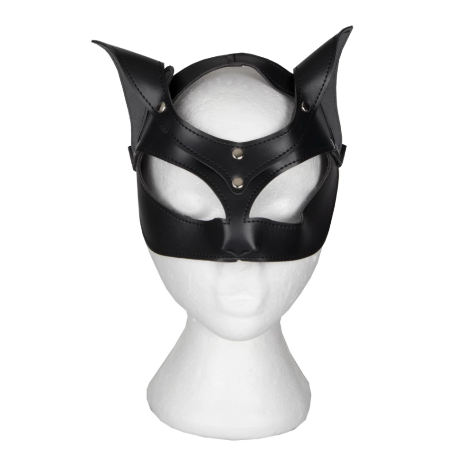 Faux Leather Cat Mask