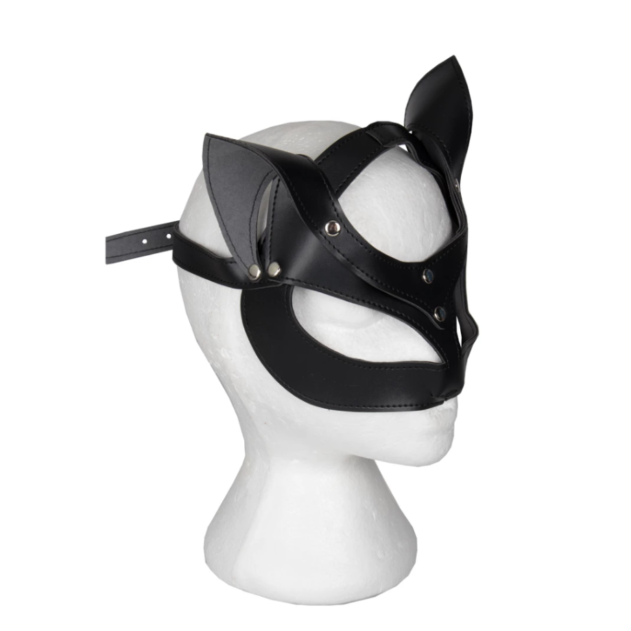 Faux Leather Cat Mask