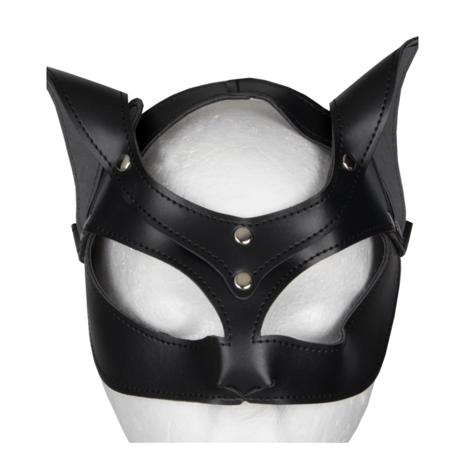 Faux Leather Cat Mask