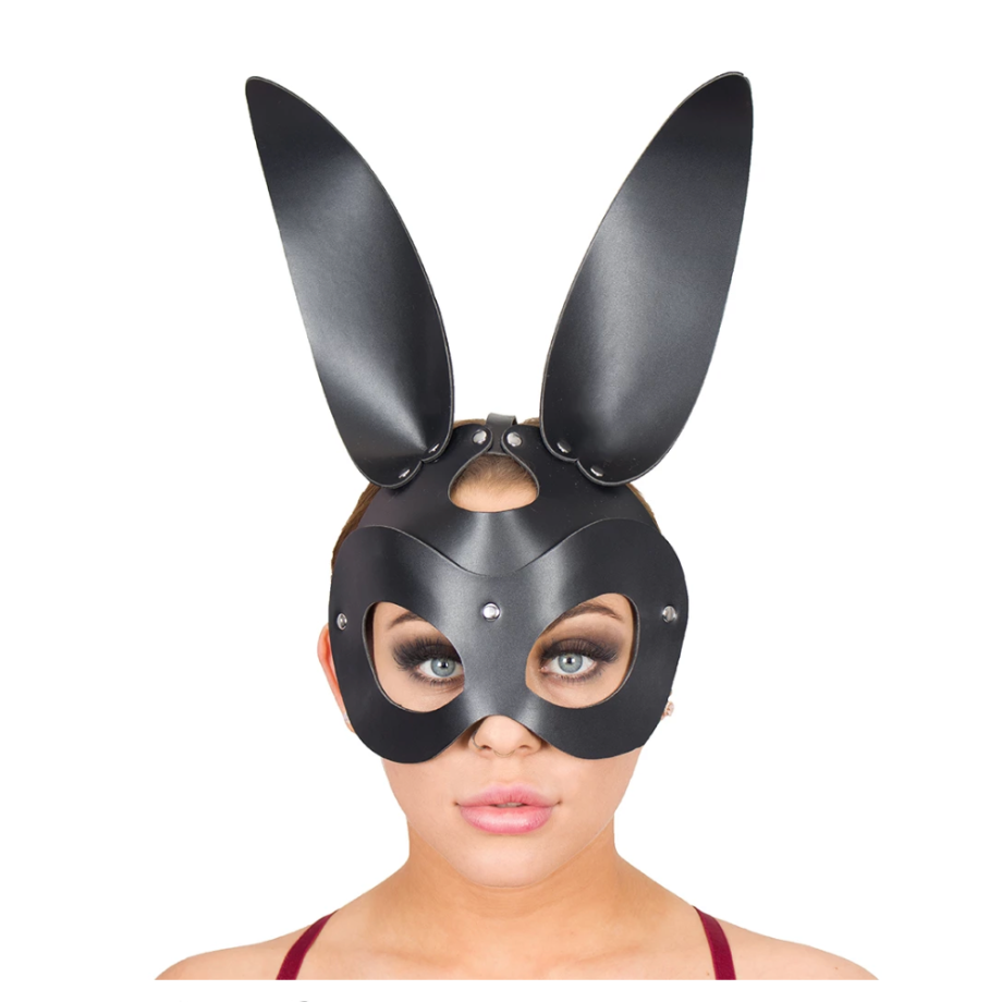 Faux Leather Rabbit Mask