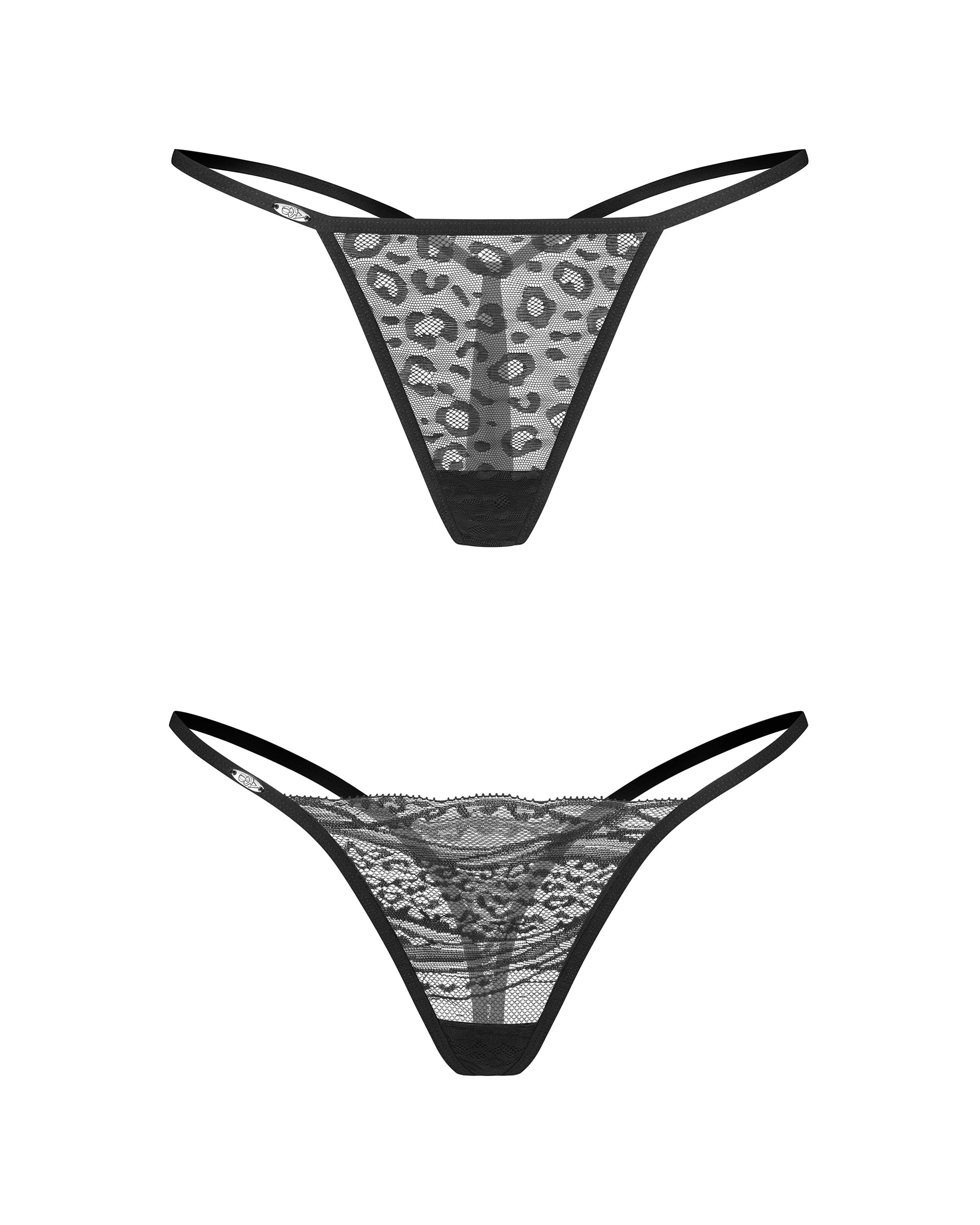 Clara 2-Pack Black Thong
