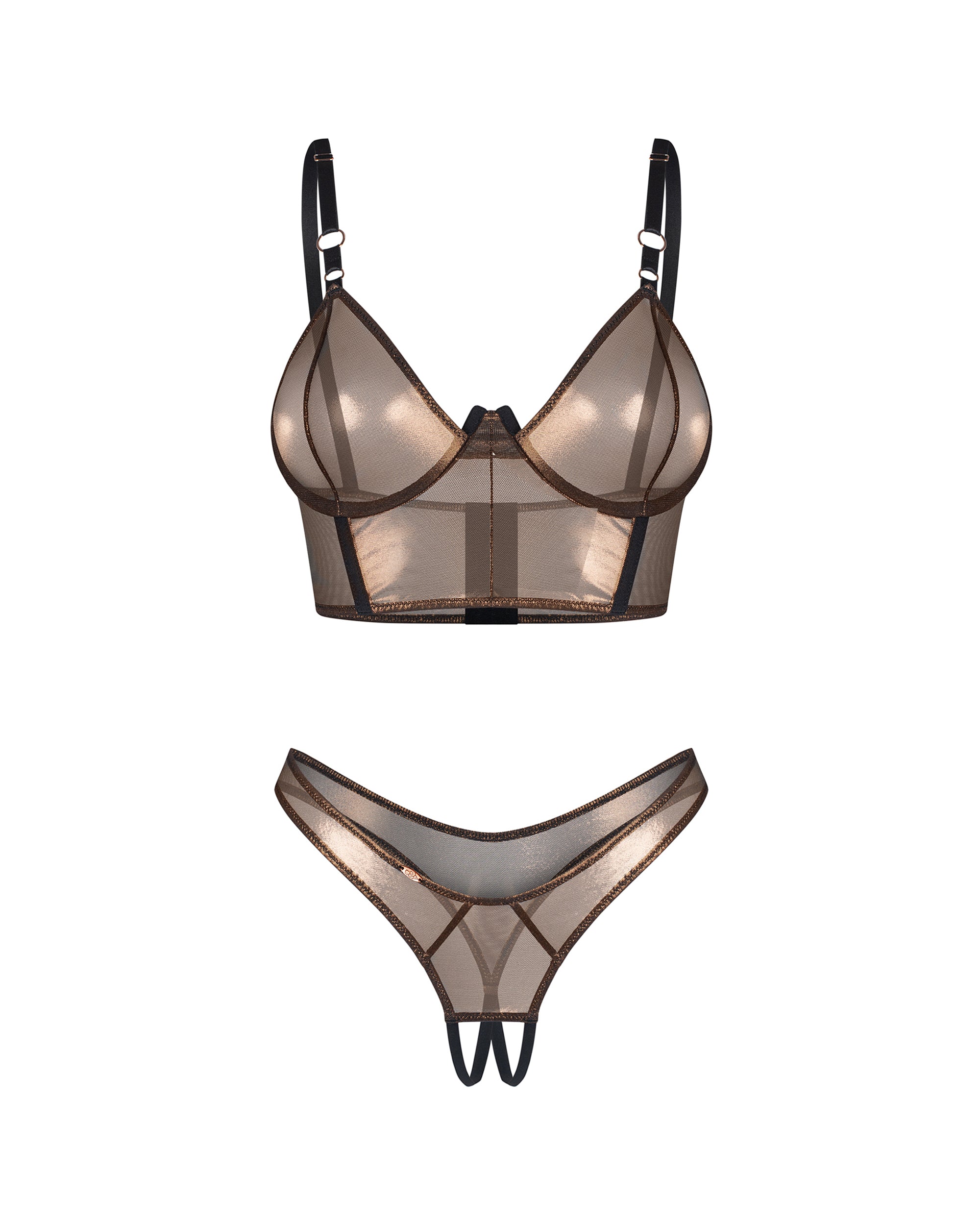 Soranna top & crotchless thong
