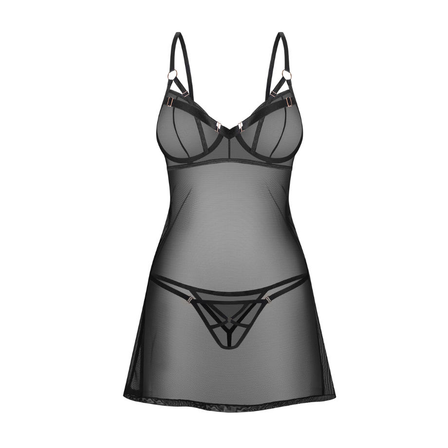 طقم يوريديا قميص نوم وثونغ