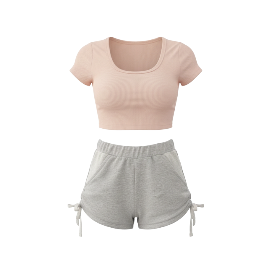 طقم بيجاما بلون رخامي