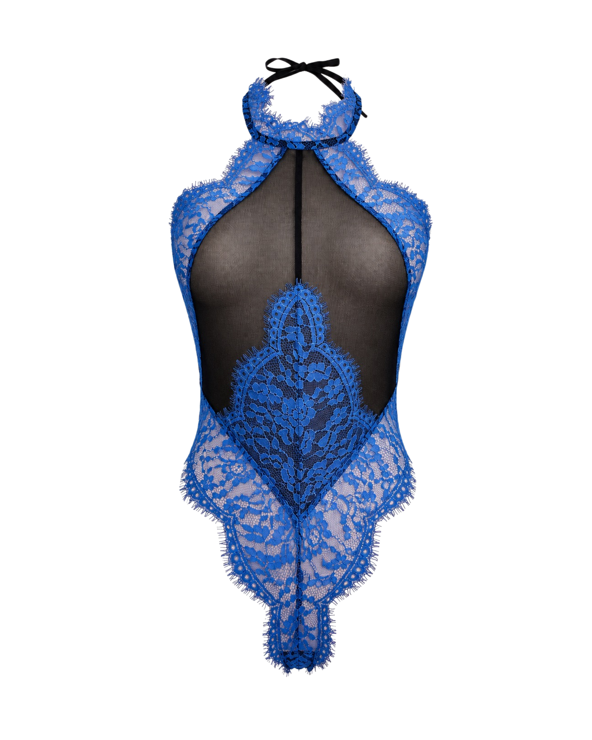 Teal Halter Sheer Teddy