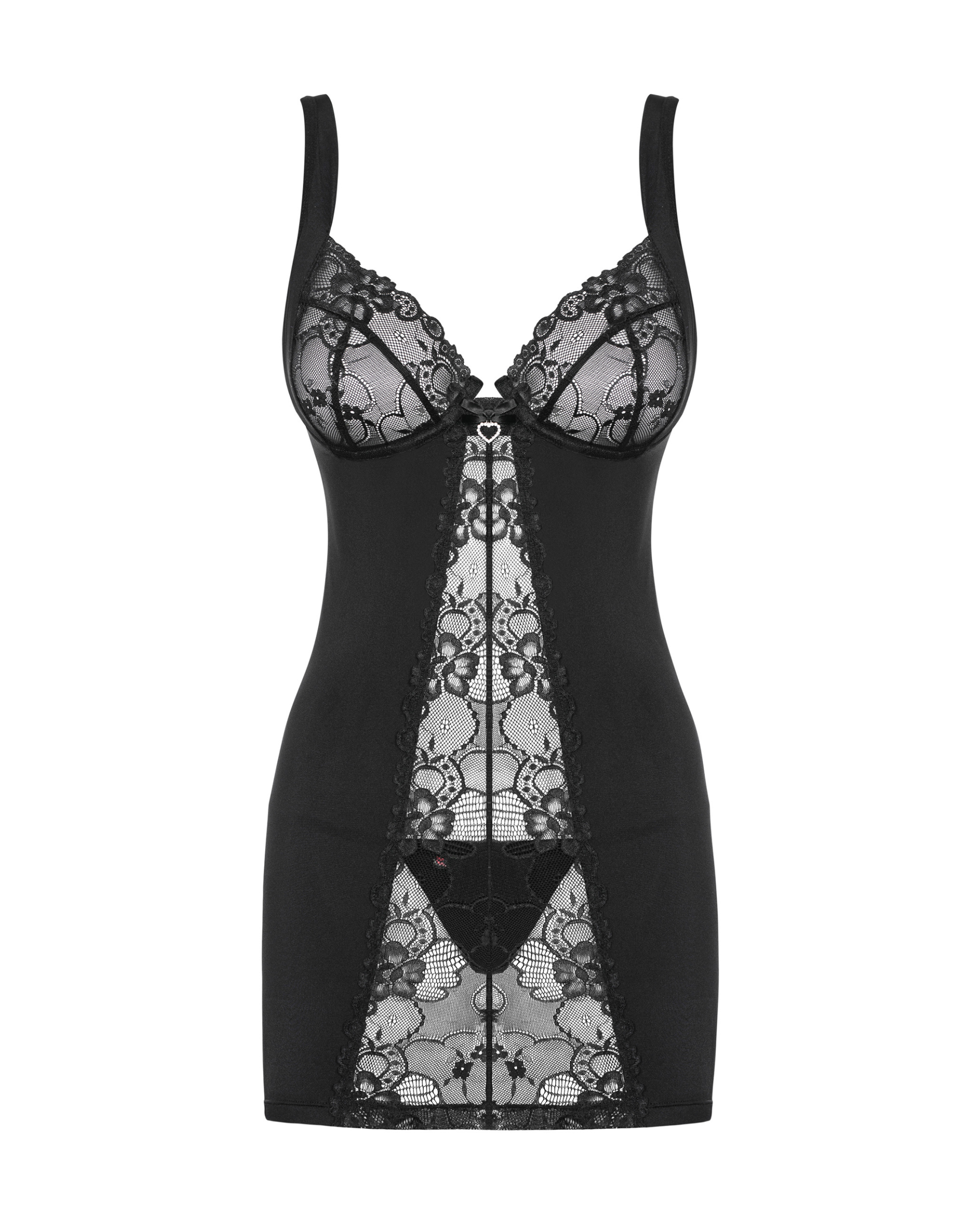 Black Sheer Chemise Set
