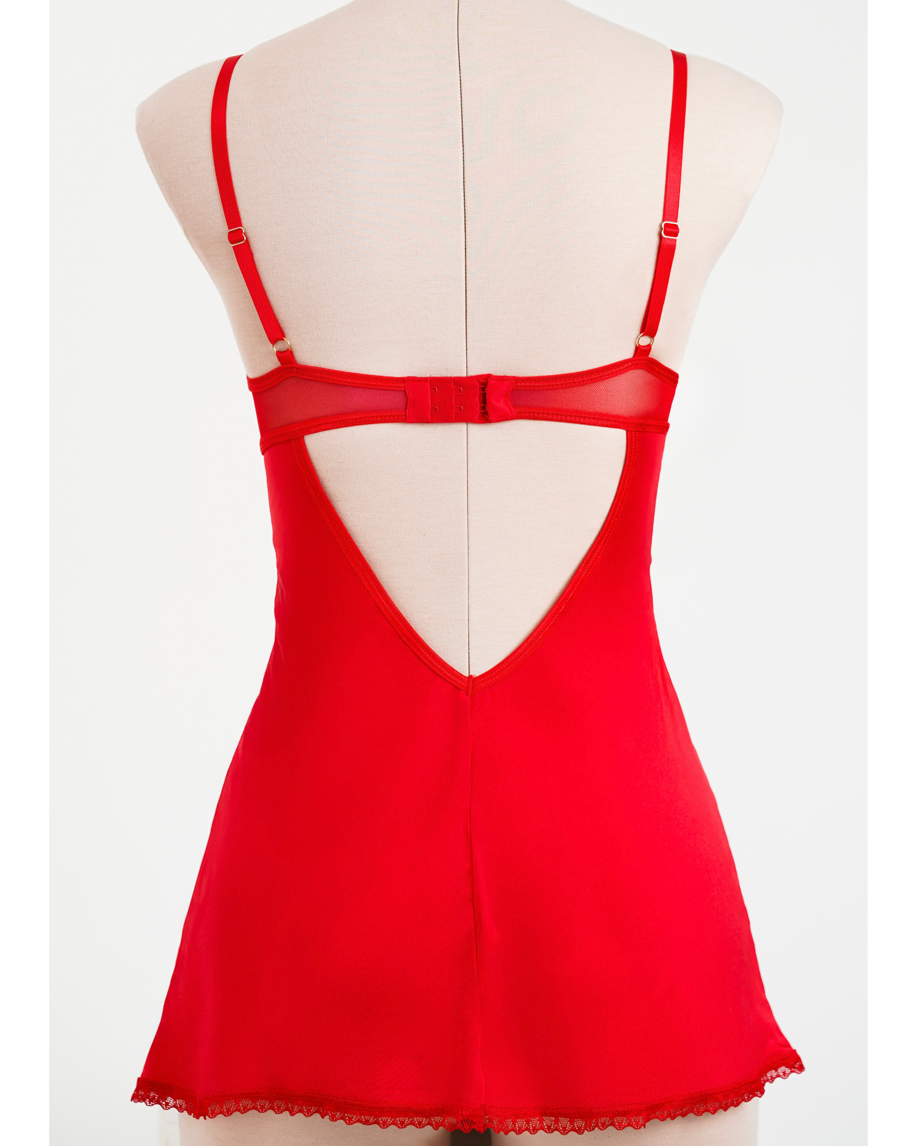 Red Lace Chemise & Thong