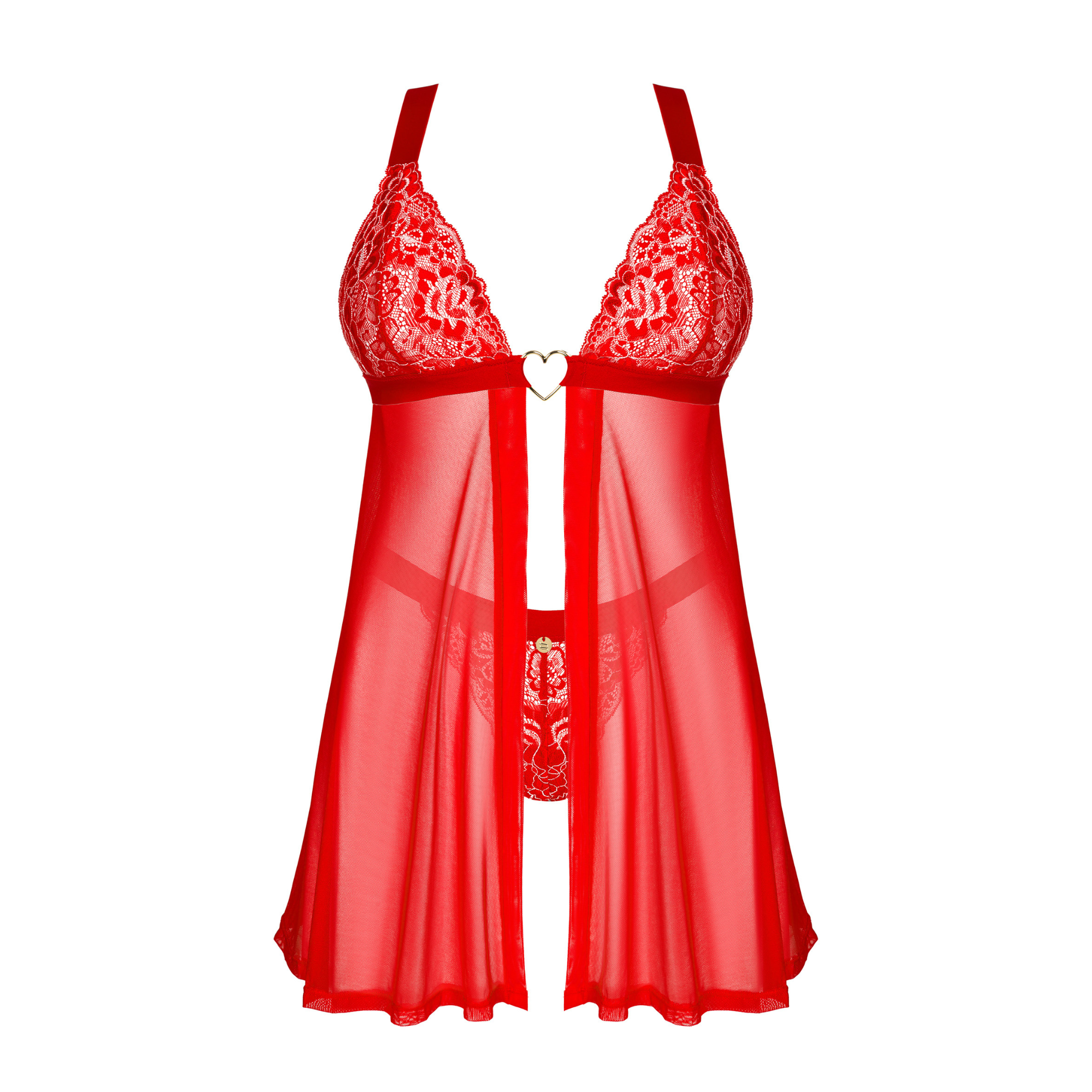 Red Lace Babydoll Set