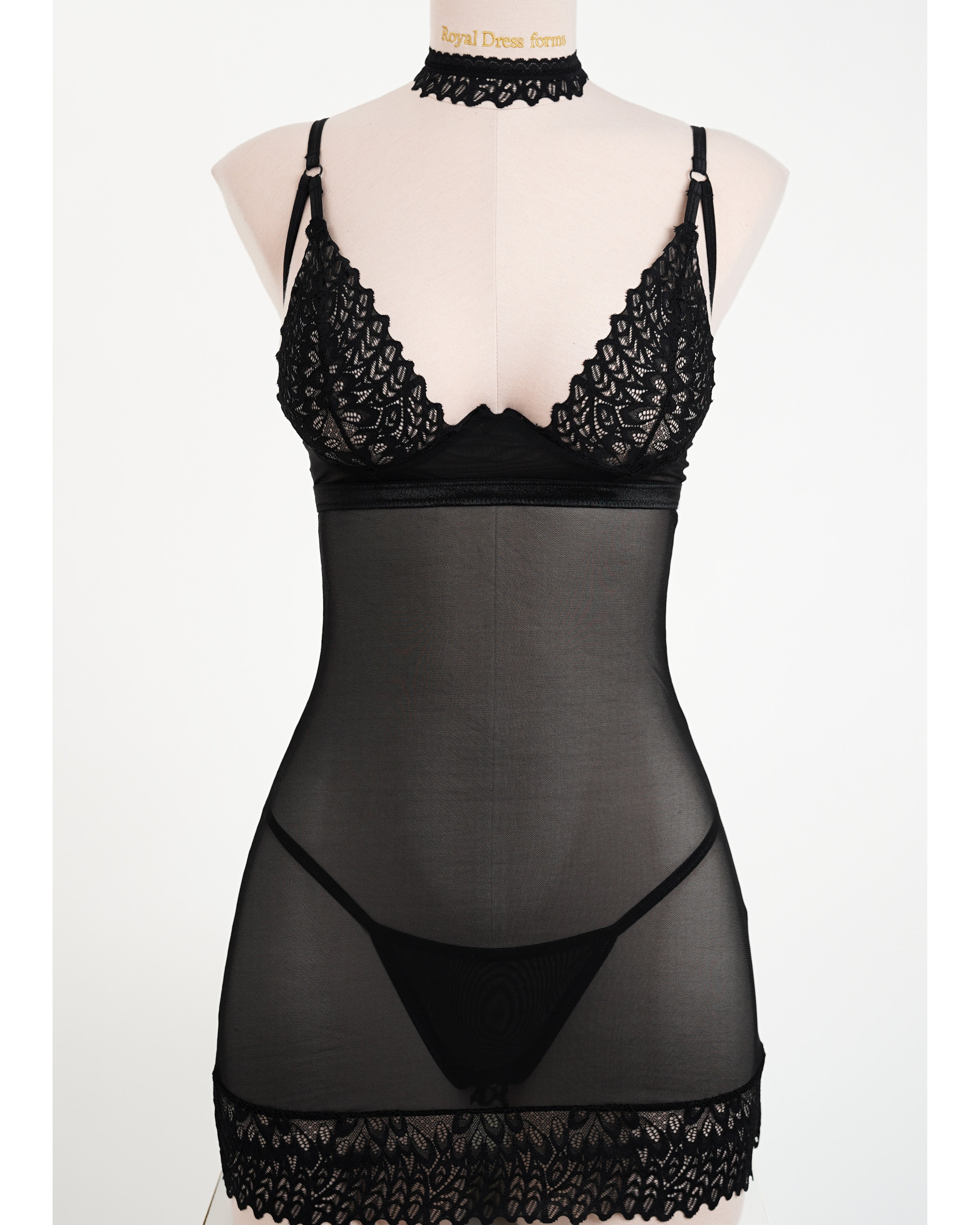 Body-Hugging Lace Chemise