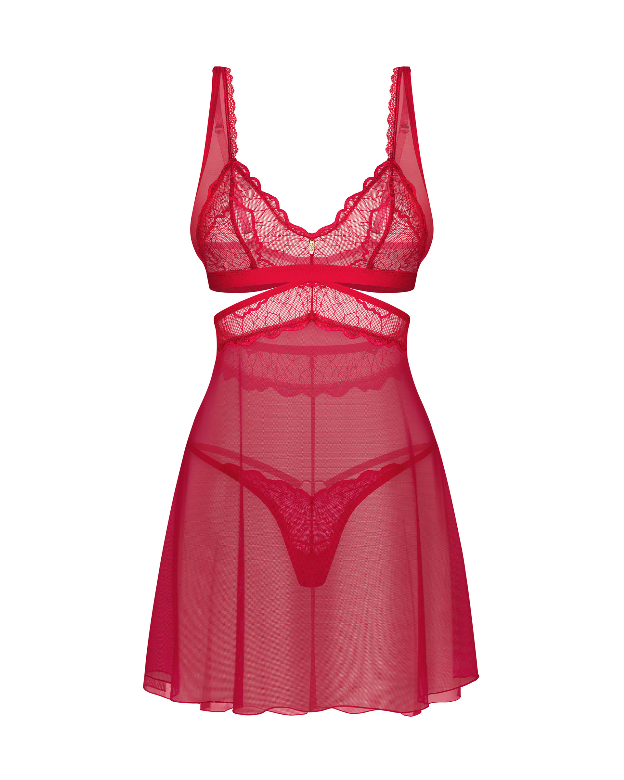 Red Lace Soft Babydoll