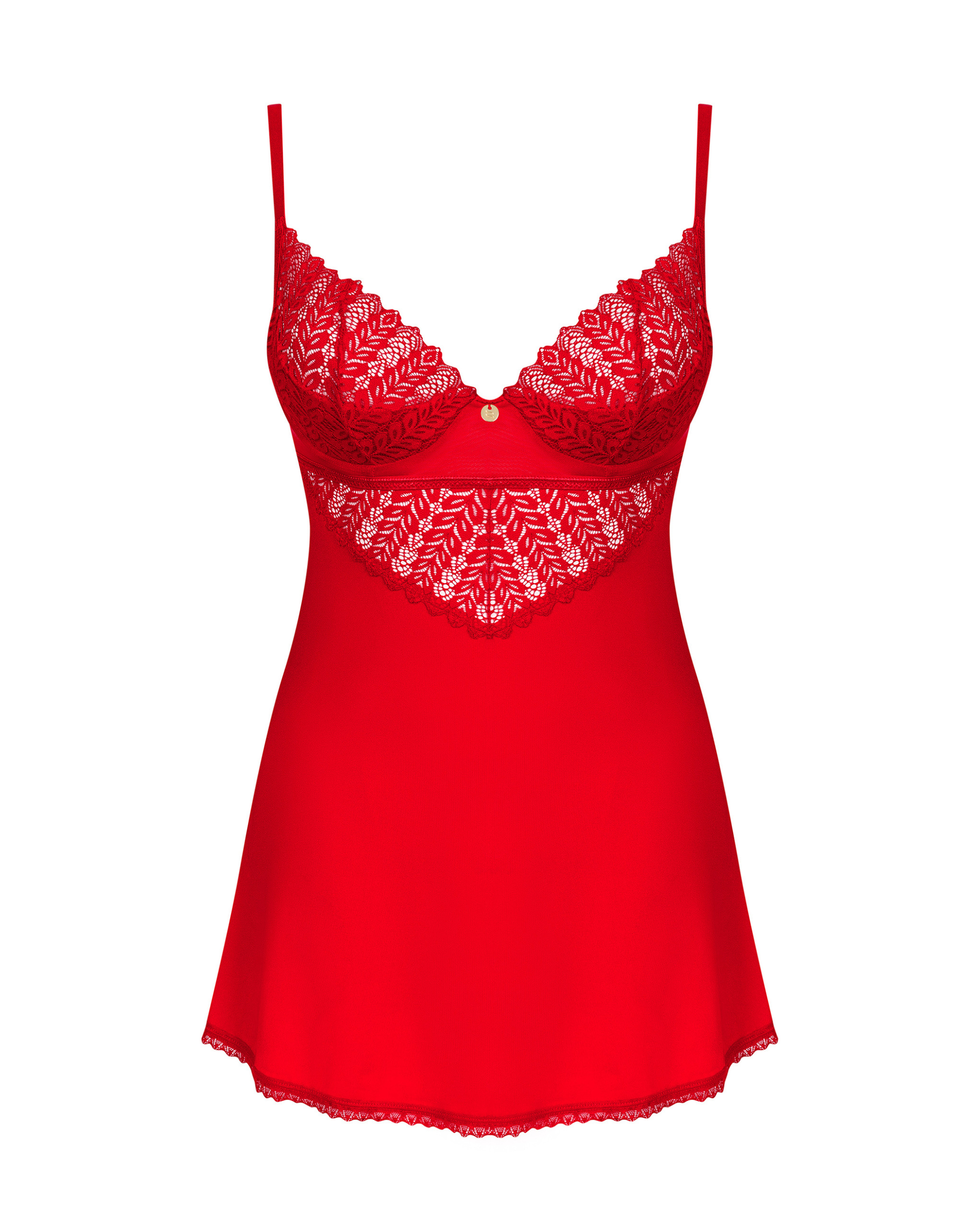 Red Underwire Chemise Set