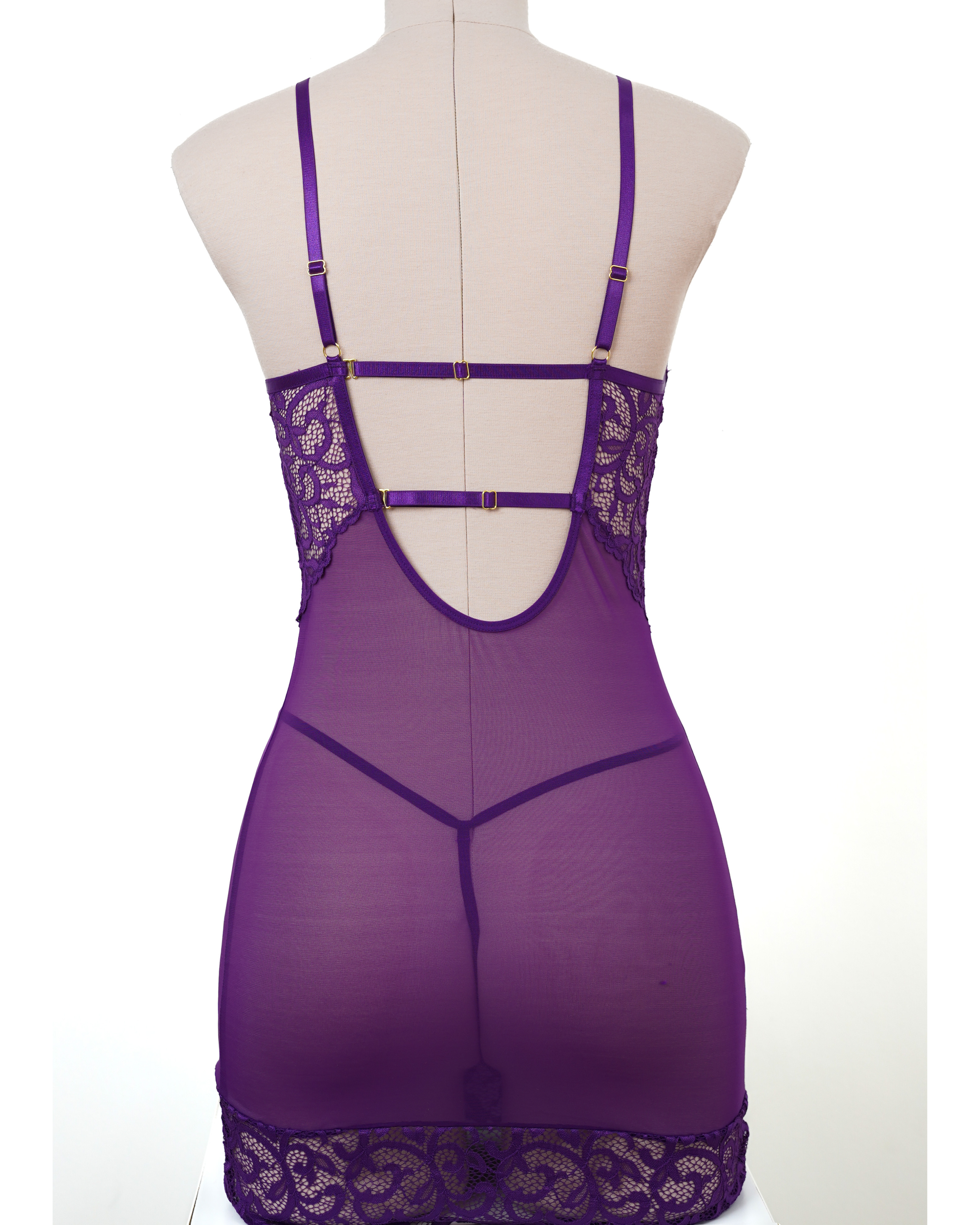 Antoinette Floral Lace & Mesh Babydoll