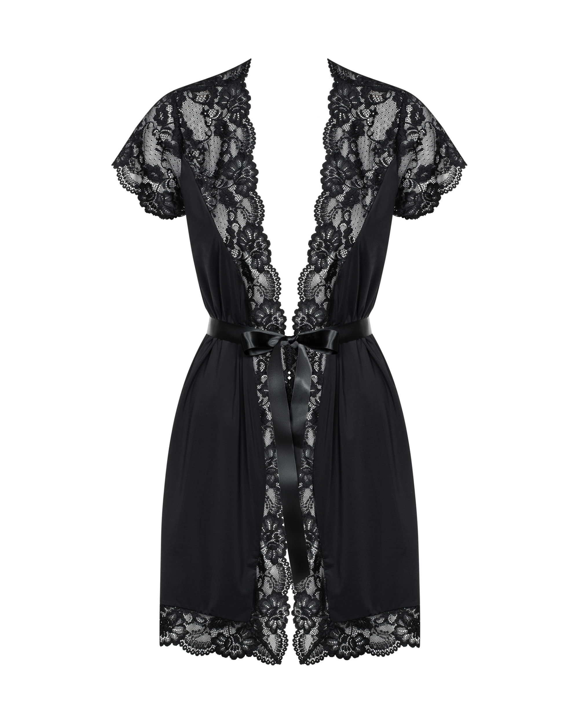 Black Lace Peignoir