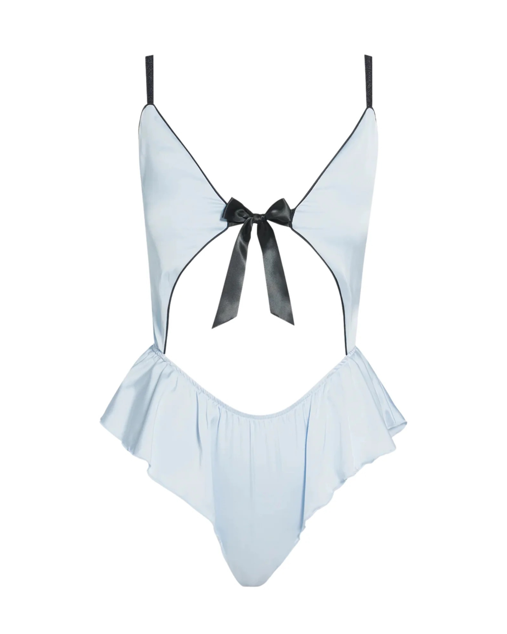 Light Blue Satin Romper
