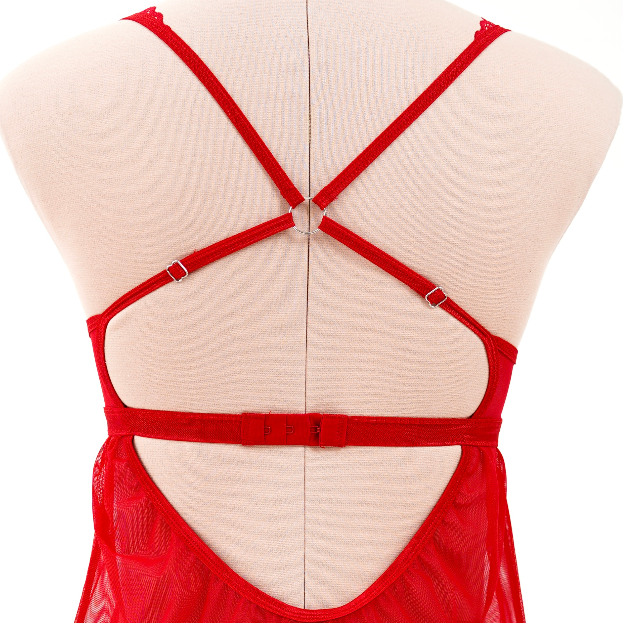 بيبي دول احمر بستايل كلاسيكي - Lacelove