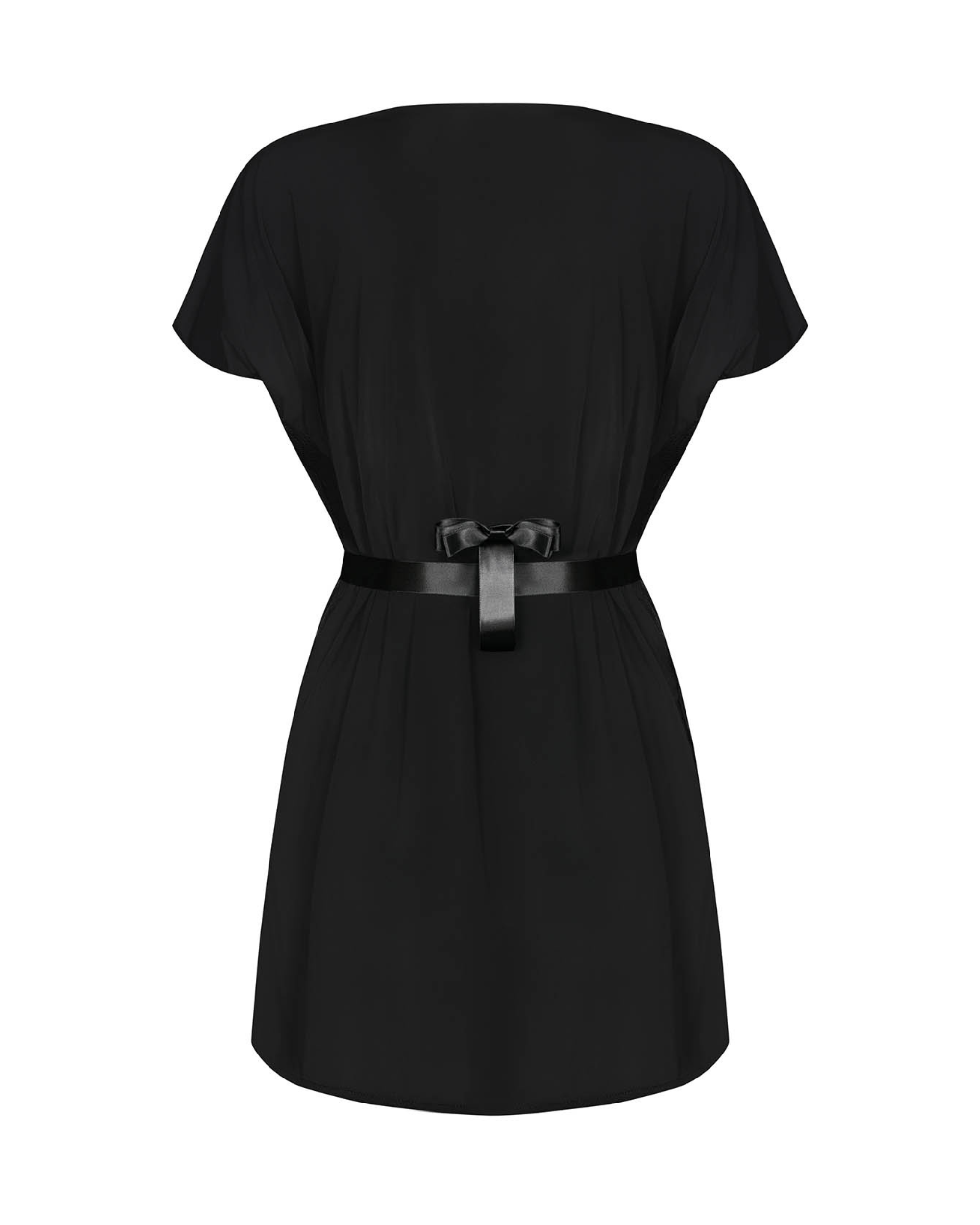 Black Lace Belt Peignoir