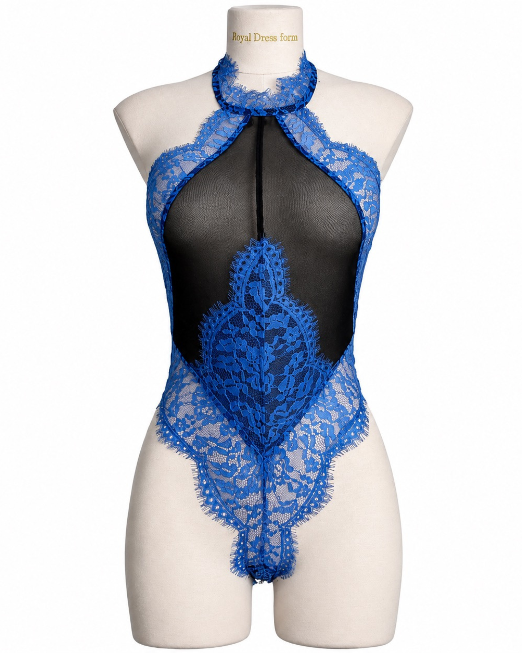 Teal Halter Sheer Teddy