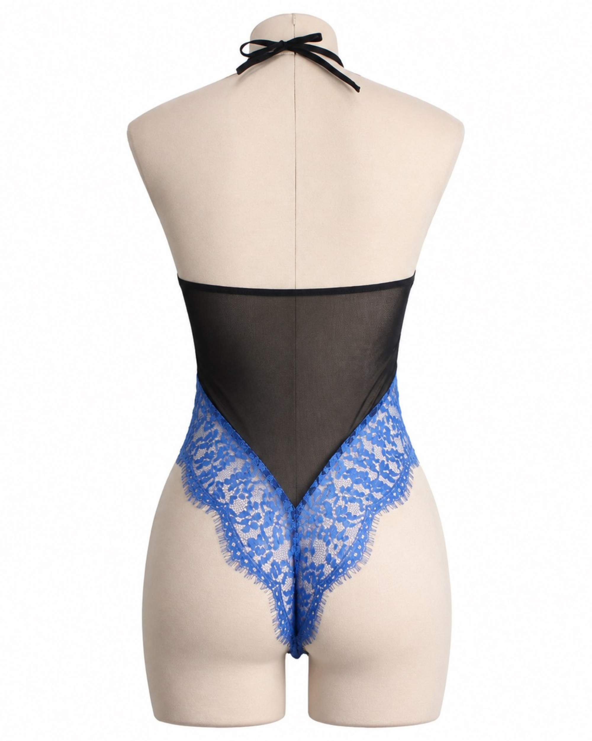 Teal Halter Sheer Teddy