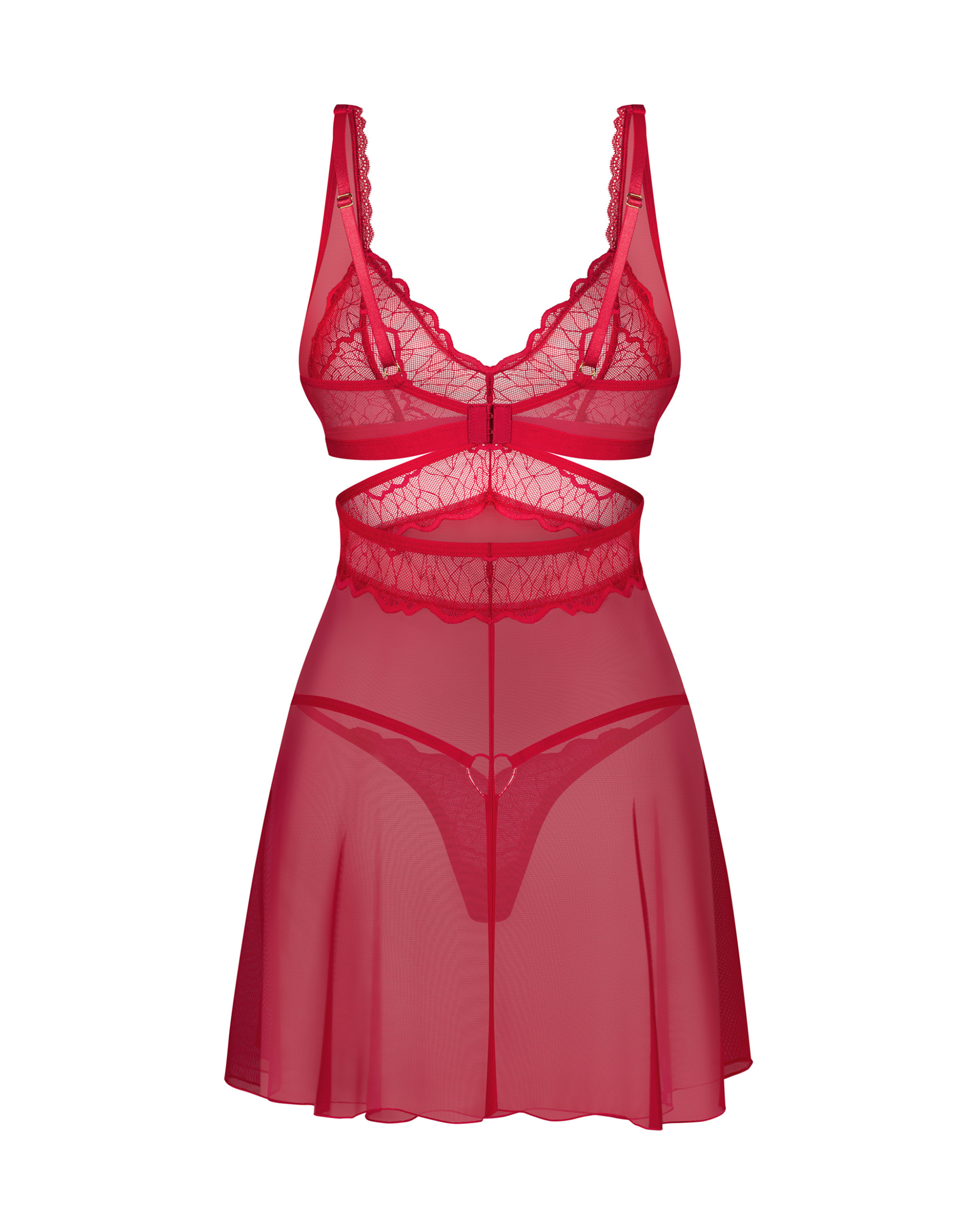 Red Lace Soft Babydoll
