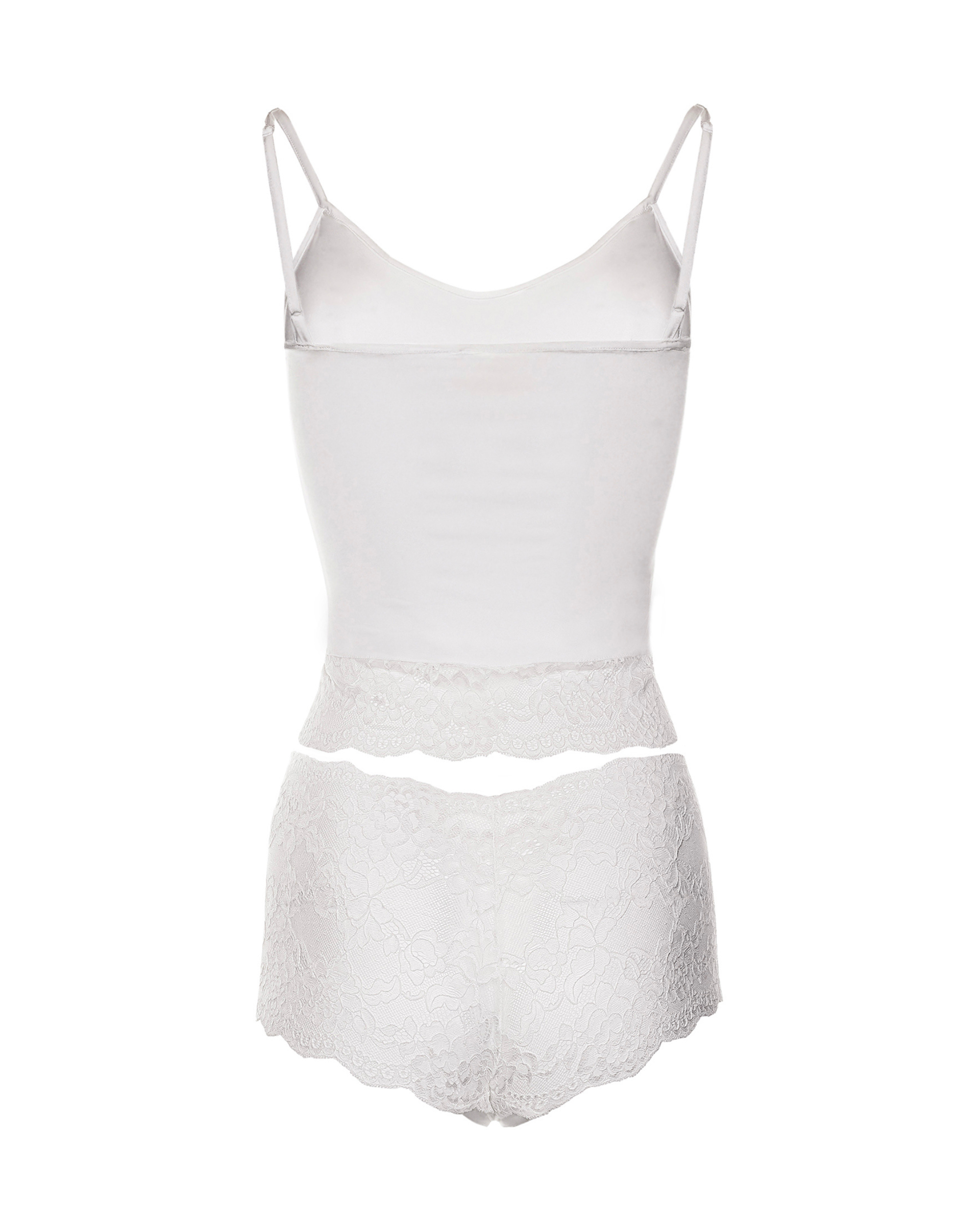Lace Crop Top Shorts Set