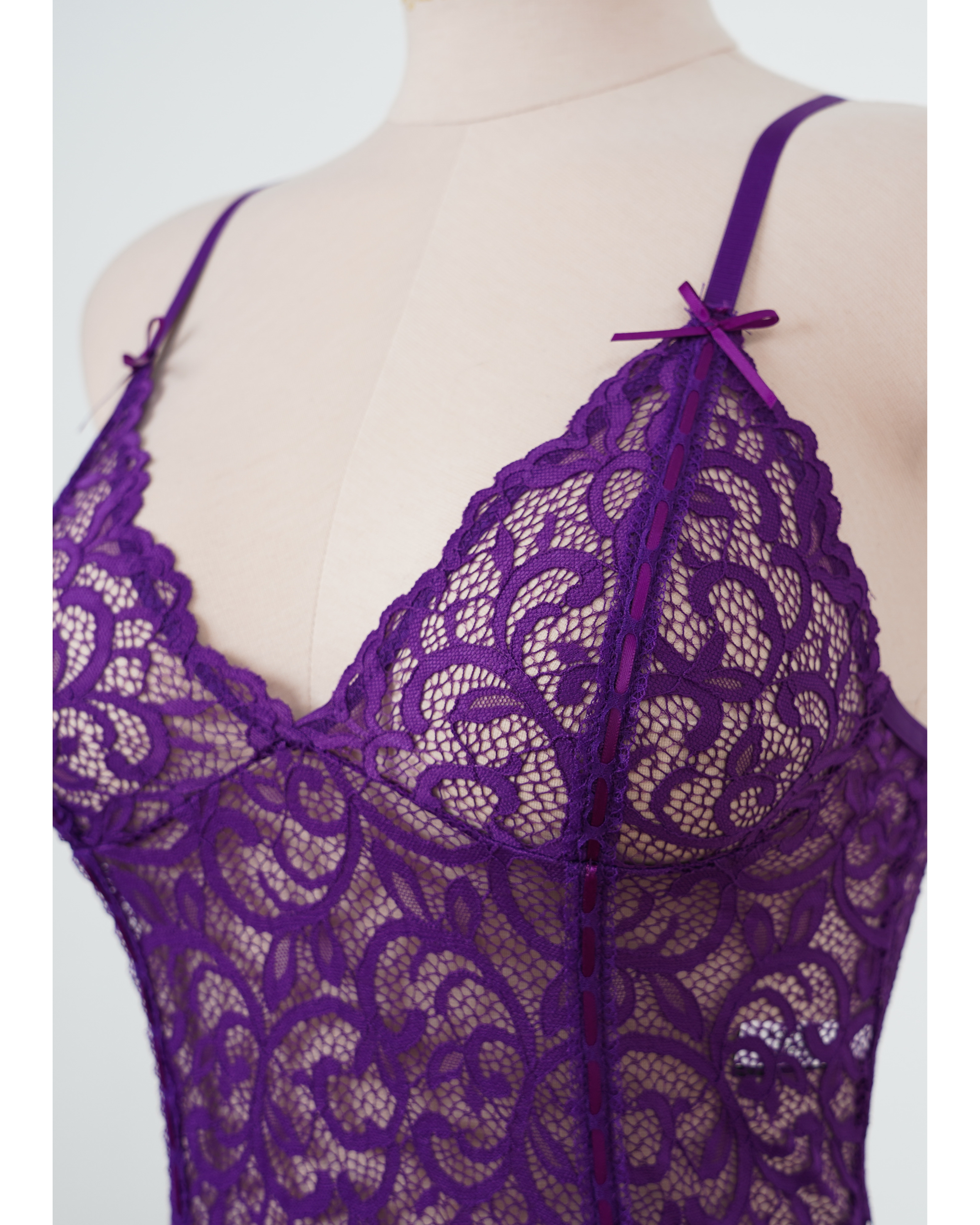 Antoinette Floral Lace & Mesh Babydoll