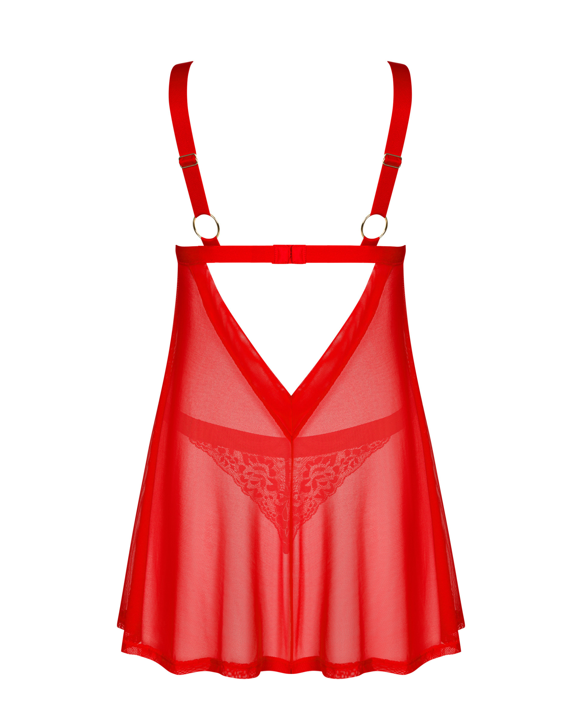 Red Lace Heart Babydoll